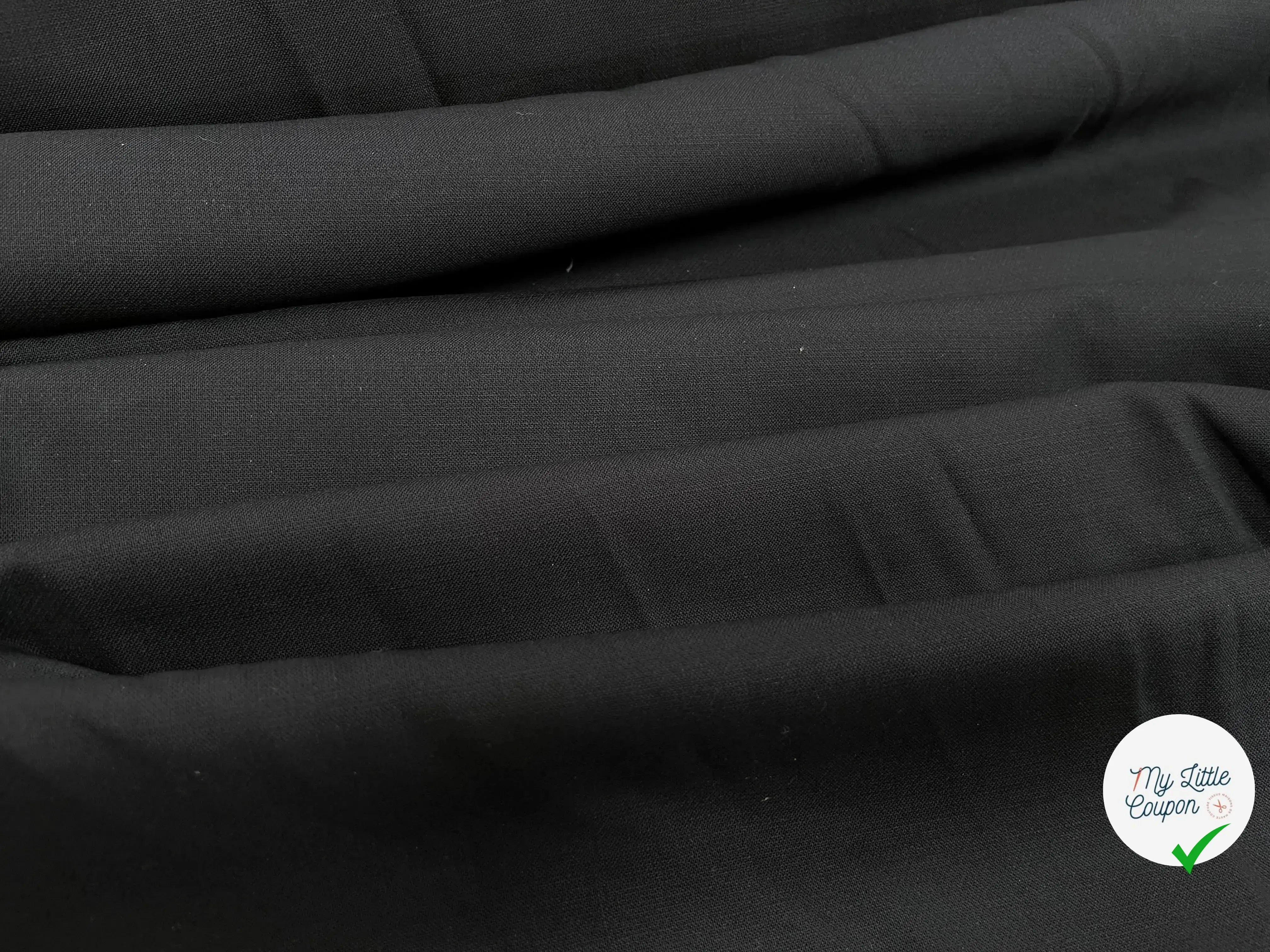 CREPE LOURD DE LAINE STRETCH BLACK - My Little Coupon
