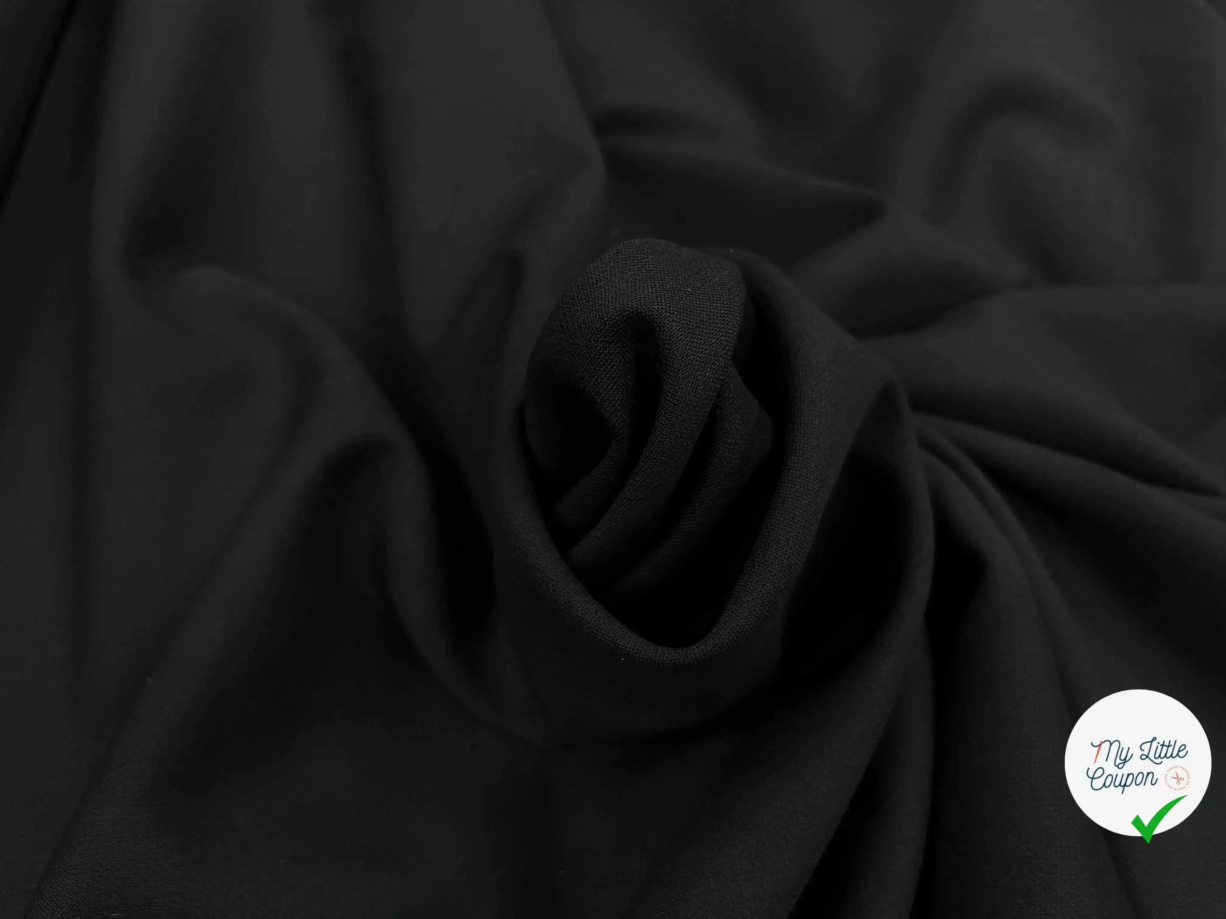 CREPE LOURD DE LAINE STRETCH BLACK - My Little Coupon