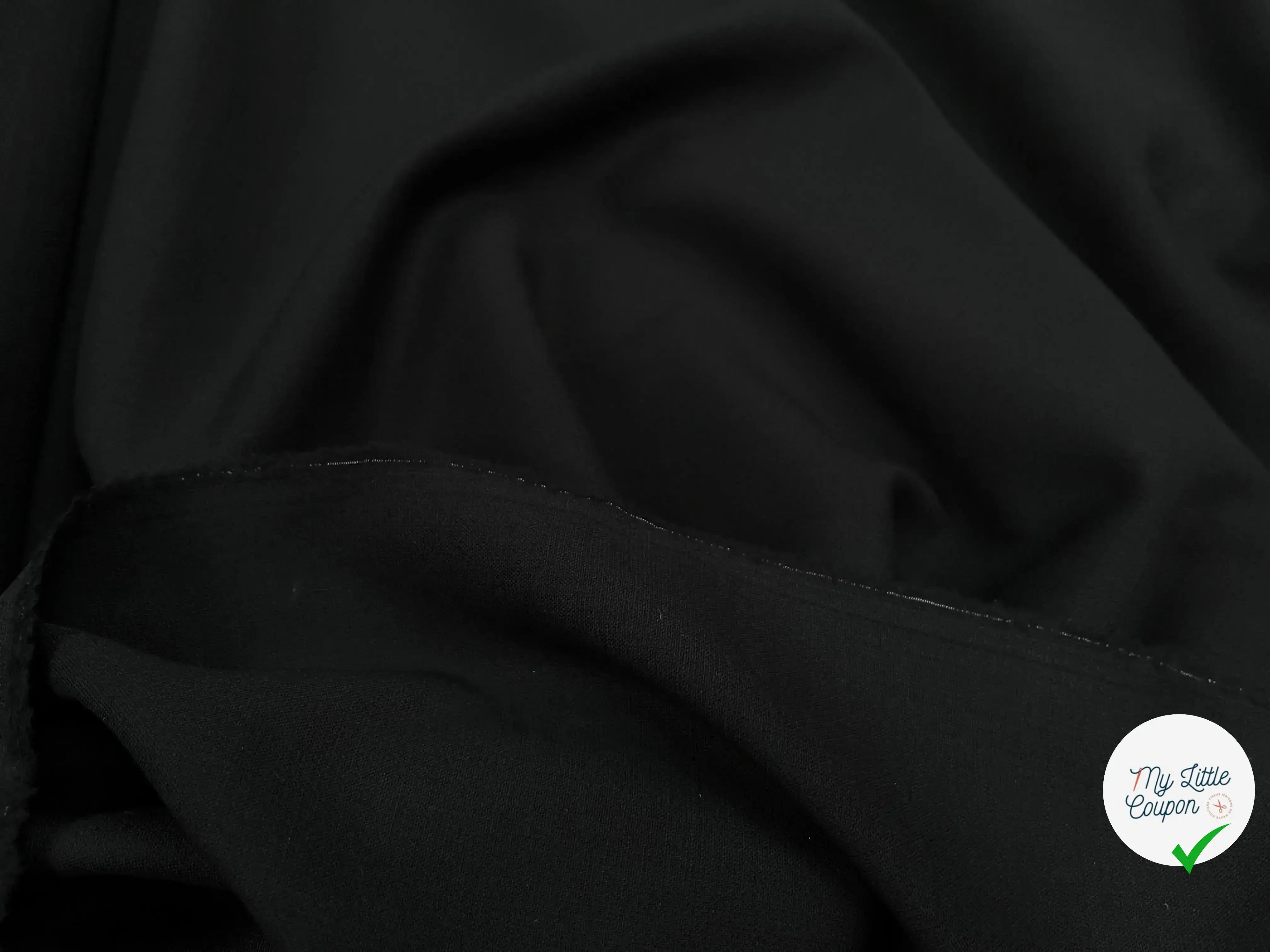 CREPE LOURD DE LAINE STRETCH BLACK - My Little Coupon