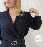 CRÊPE MAROCAIN VISCOSE IMPRIMÉ FLOCONS DE PETITS POIS - My Little Coupon - tissu - coudre