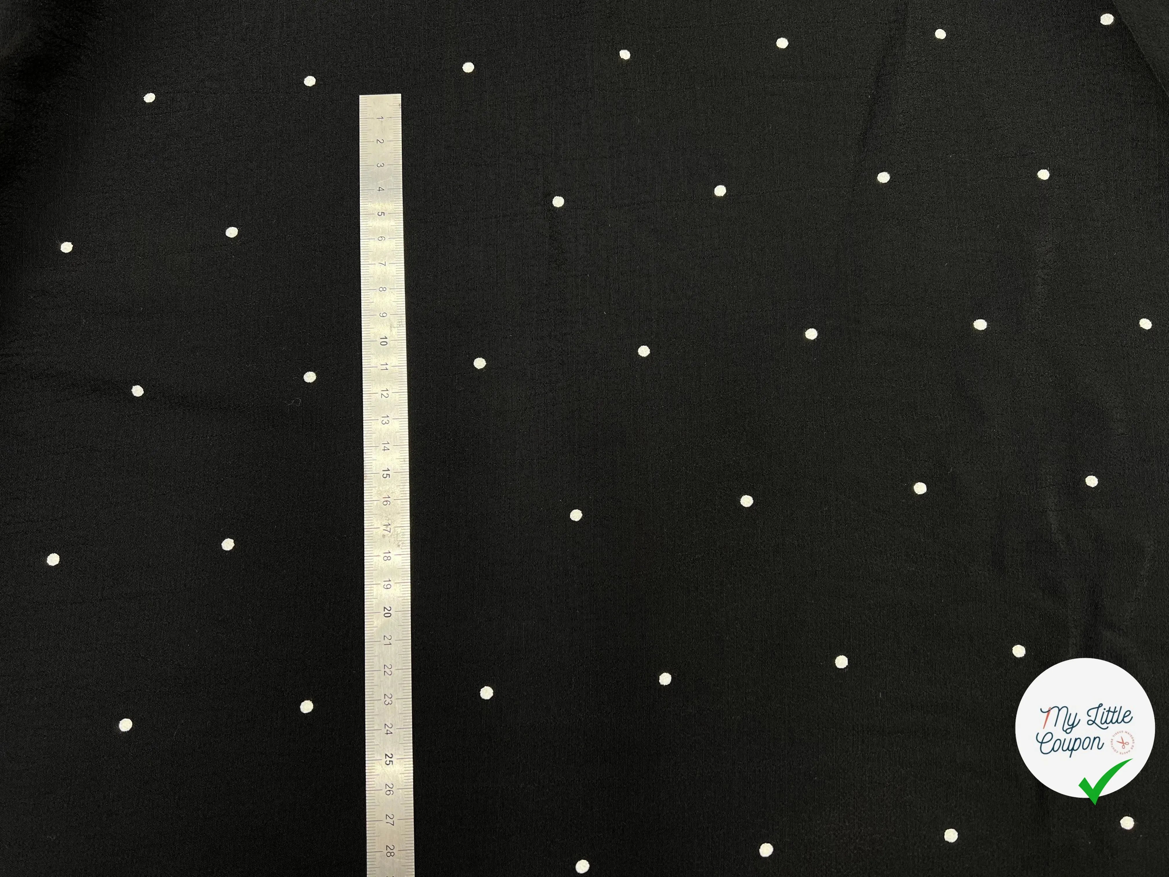 CRÊPE MAROCAIN VISCOSE IMPRIMÉ FLOCONS DE PETITS POIS - My Little Coupon - tissu - coudre