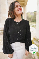 CRÊPE MAROCAIN VISCOSE IMPRIMÉ FLOCONS DE PETITS POIS - My Little Coupon - tissu - coudre