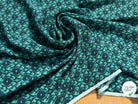 CRÊPE VISCOSE BAROQUE BLEU&VERT - My Little Coupon