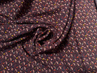 CRÊPE VISCOSE FOND VIOLET MOTIFS TRIANGLE MULTICOLORE - My Little Coupon