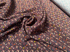 CRÊPE VISCOSE FOND VIOLET MOTIFS TRIANGLE MULTICOLORE - My Little Coupon