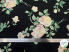 CRÊPE VISCOSE IMPRIMÉE FLEURIE ROSE PÂLE ET VERT - My Little Coupon