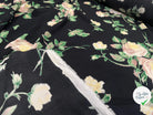 CRÊPE VISCOSE IMPRIMÉE FLEURIE ROSE PÂLE ET VERT - My Little Coupon