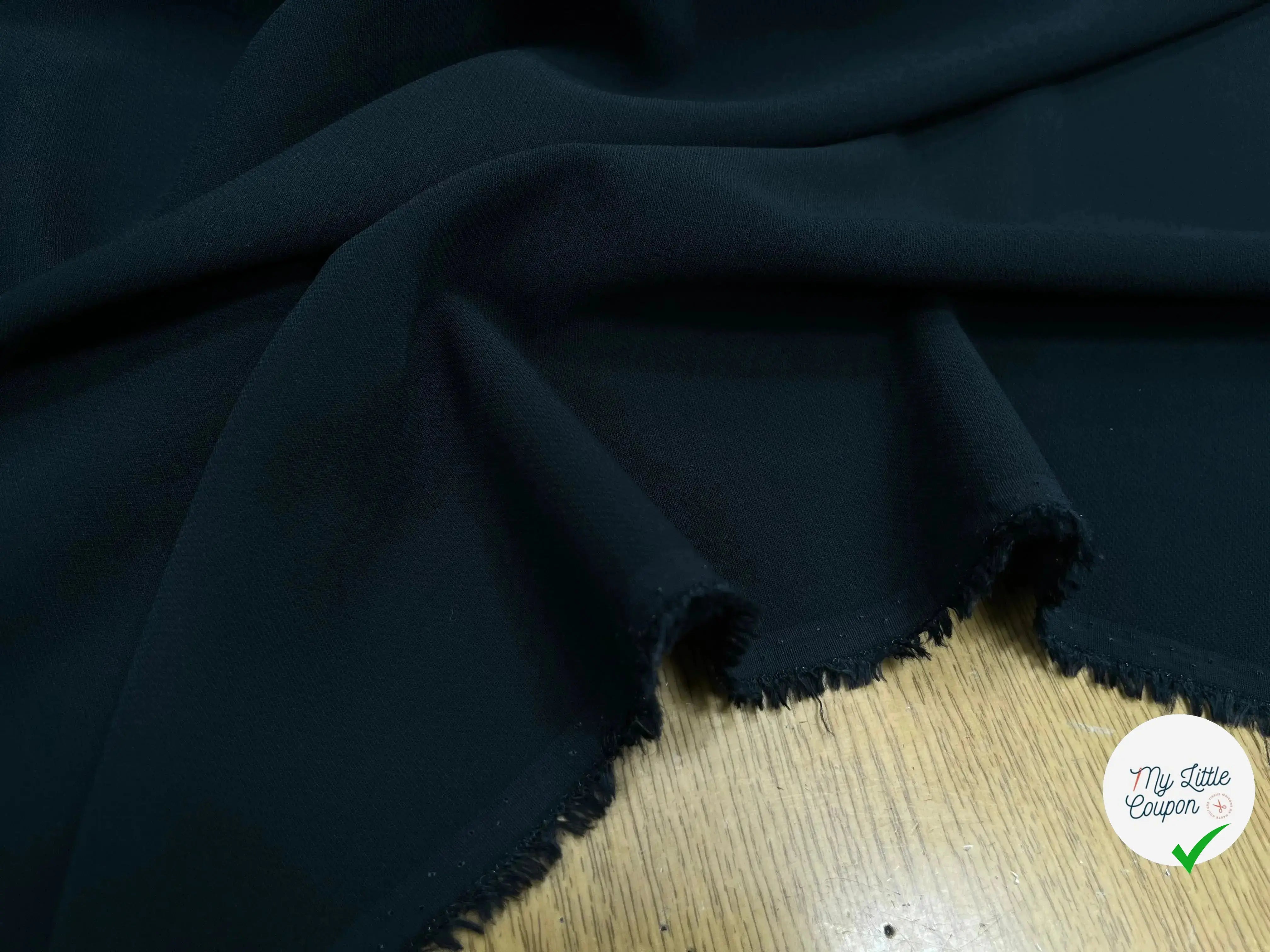 CREPE VISCOSE LOURD SERGÉ BLEU NAVY - My Little Coupon
