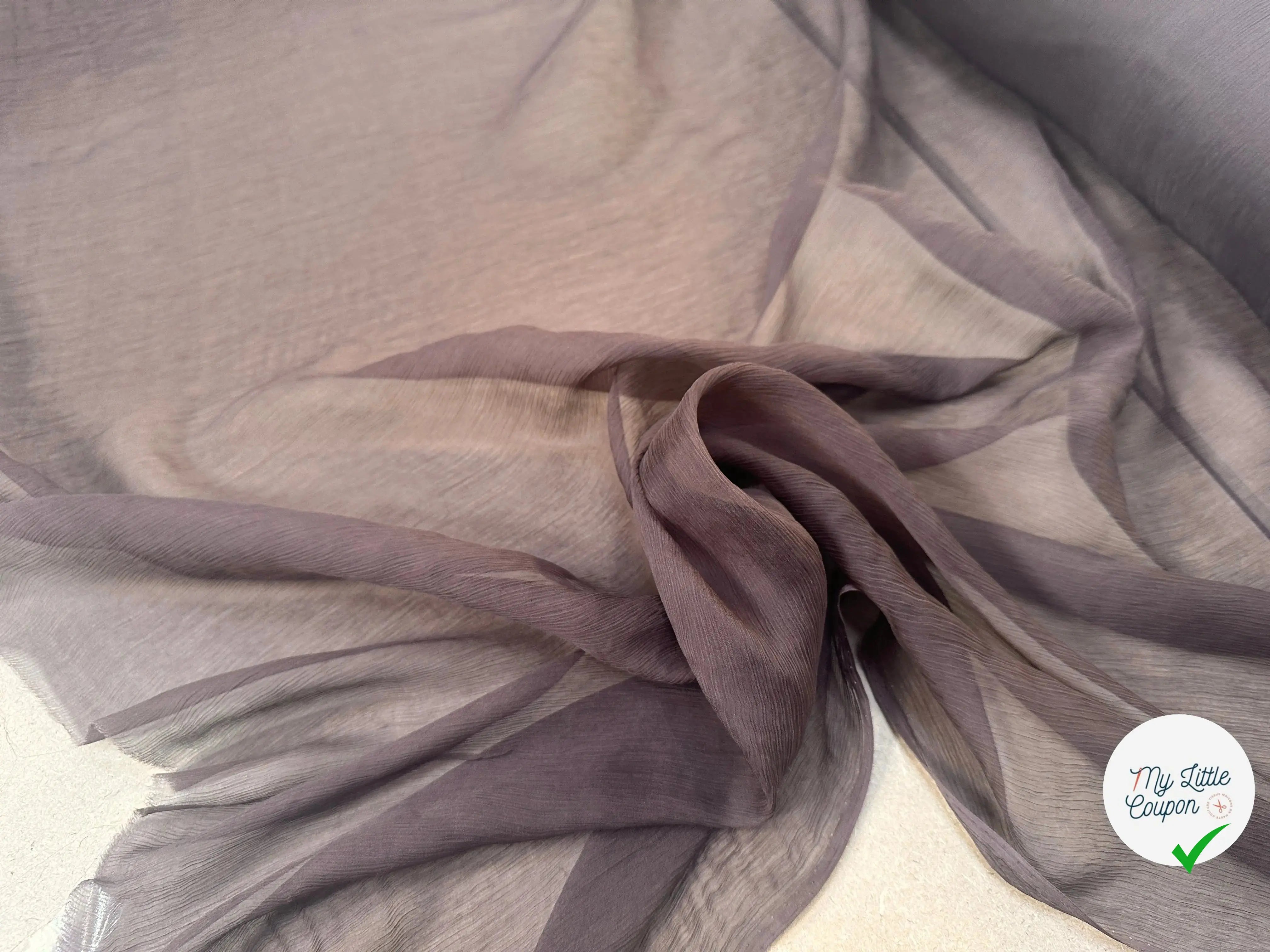 CRÉPON DE SOIE PLISSÉ MARRON - My Little Coupon