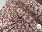 CRÊPON VISCOSE IMPRIMÉ FLORA PROVENZA ROUGE MSO