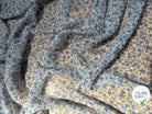 CREPON VISCOSE RECYCLÉ FOND BLANC MOTIFS FLEURS BLEU PRINTEMPS - My Little Coupon