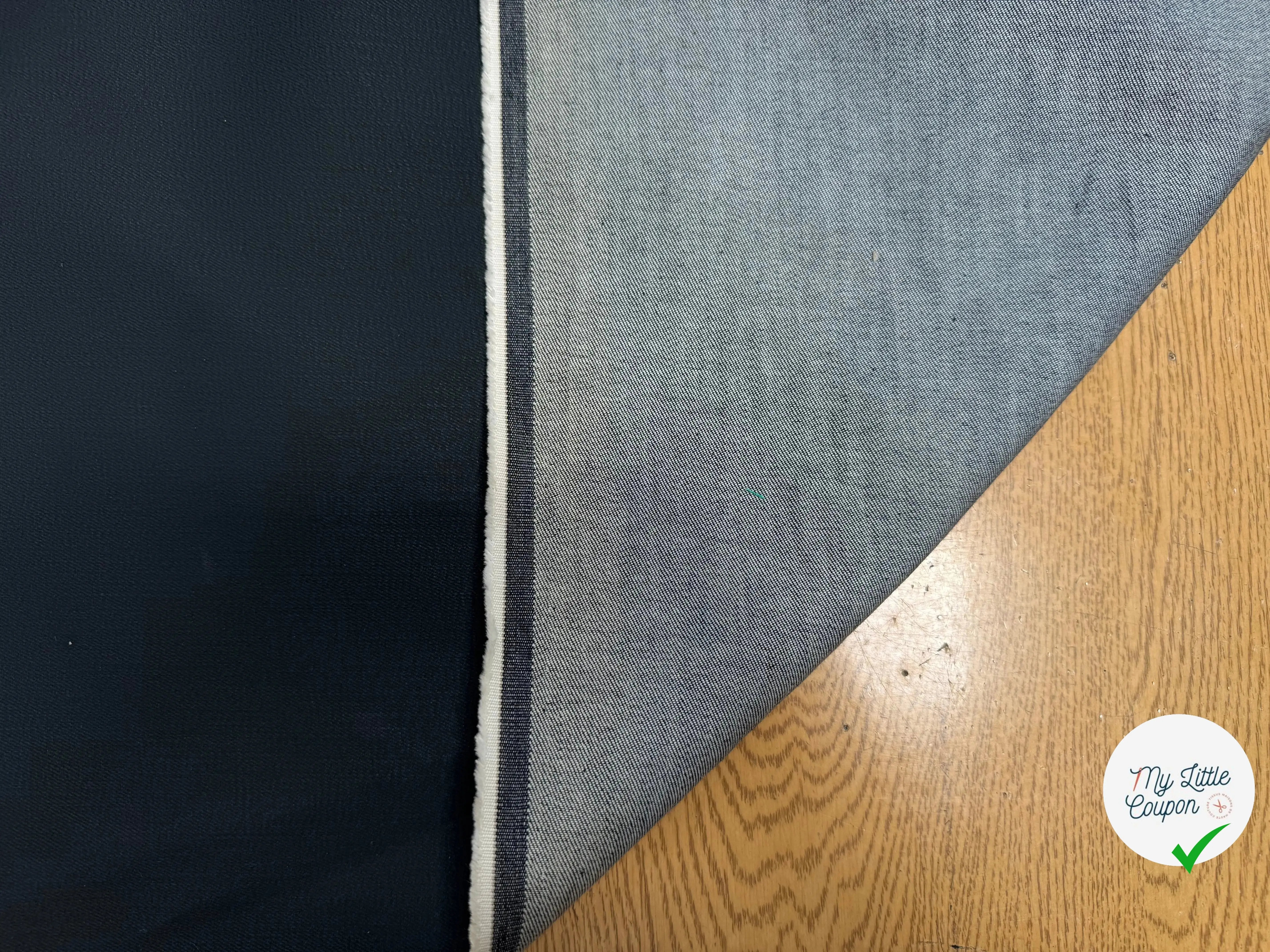 DENIM UNI CIRÉ VERT FONCÉ - My Little Coupon