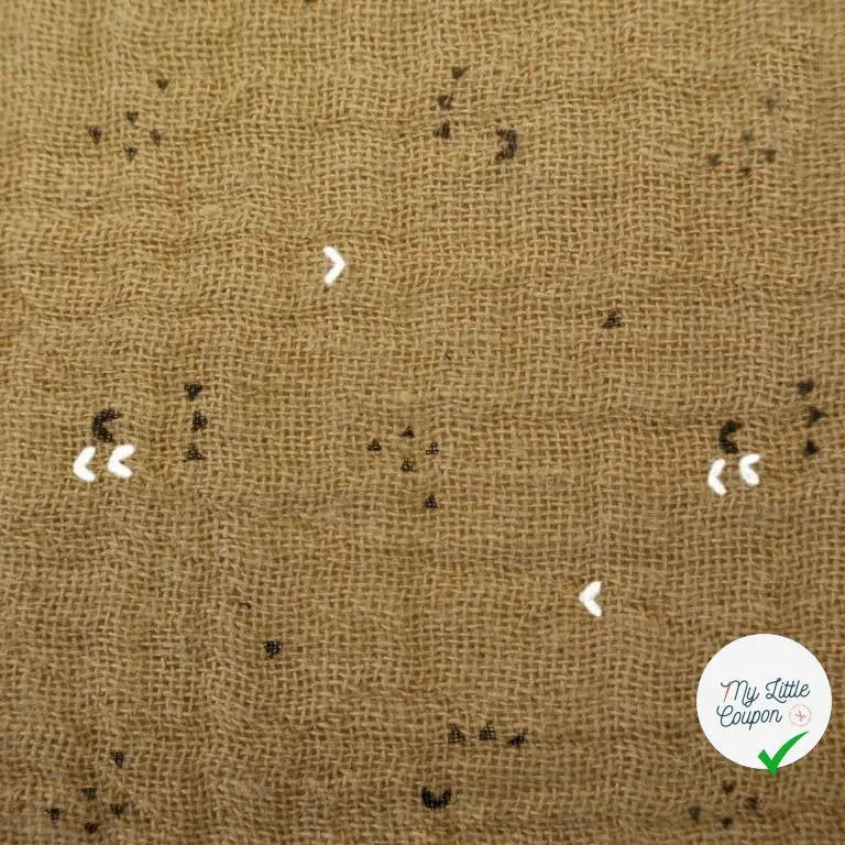 DOUBLE GAZE GAUFREE MAELOU CAMEL/ BLANC MAT 130 - My Little Coupon