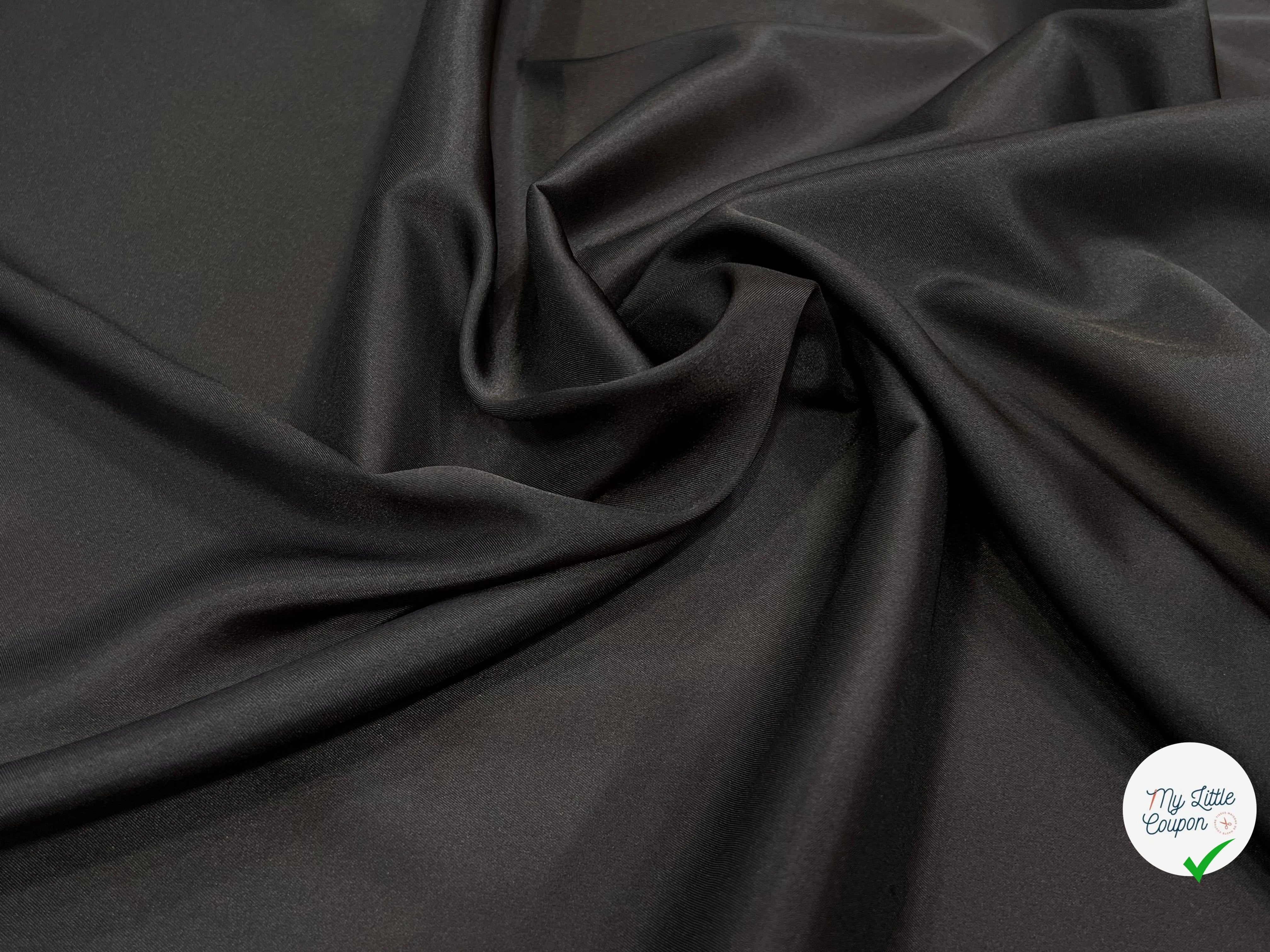 (Chute) DOUBLURE ACÉTATE LEGEREMENT CRÉPÉE MARRON - My Little Coupon