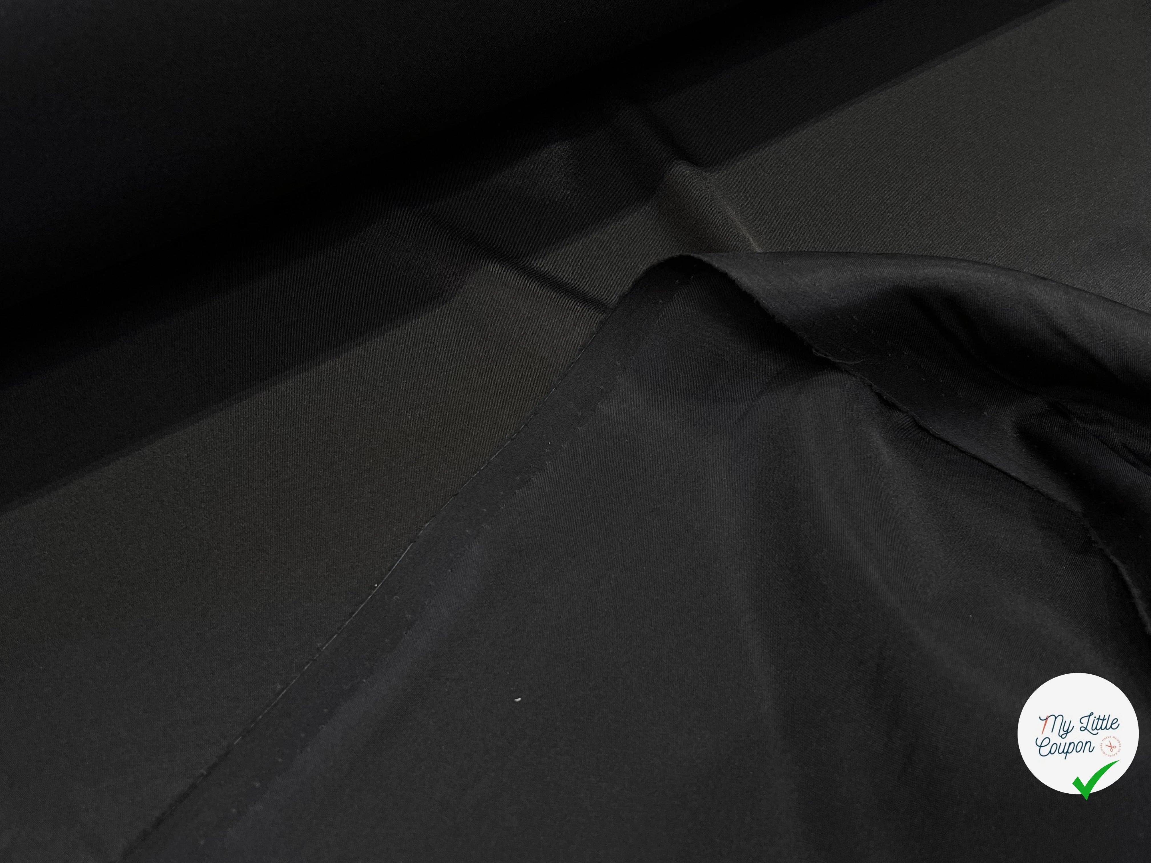 (Chute) DOUBLURE ACÉTATE LEGEREMENT CRÉPÉE MARRON - My Little Coupon