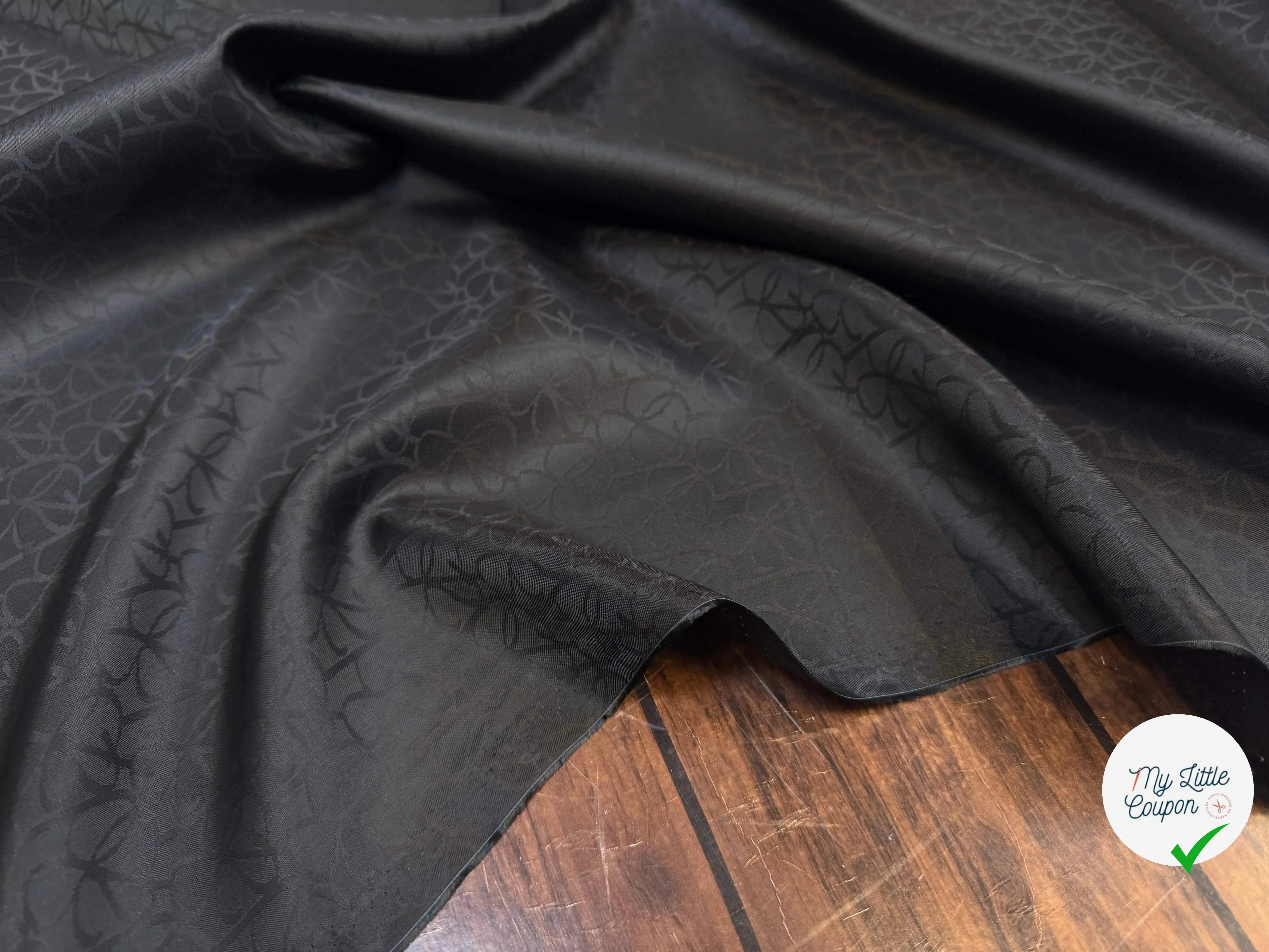 DOUBLURE JACQUARD TESSITURA MAURI NOIRE - My Little Coupon