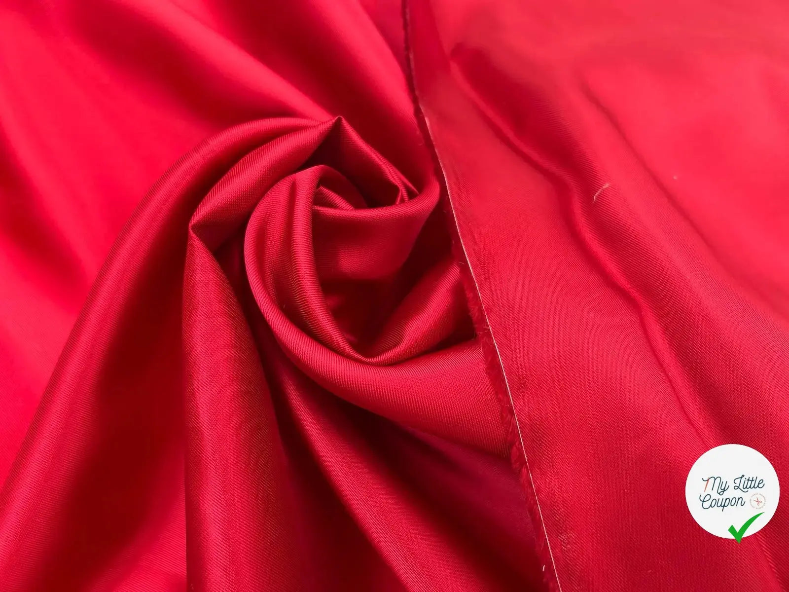 DOUBLURE SATIN VISCOSE ROUGE POURPRE - My Little Coupon