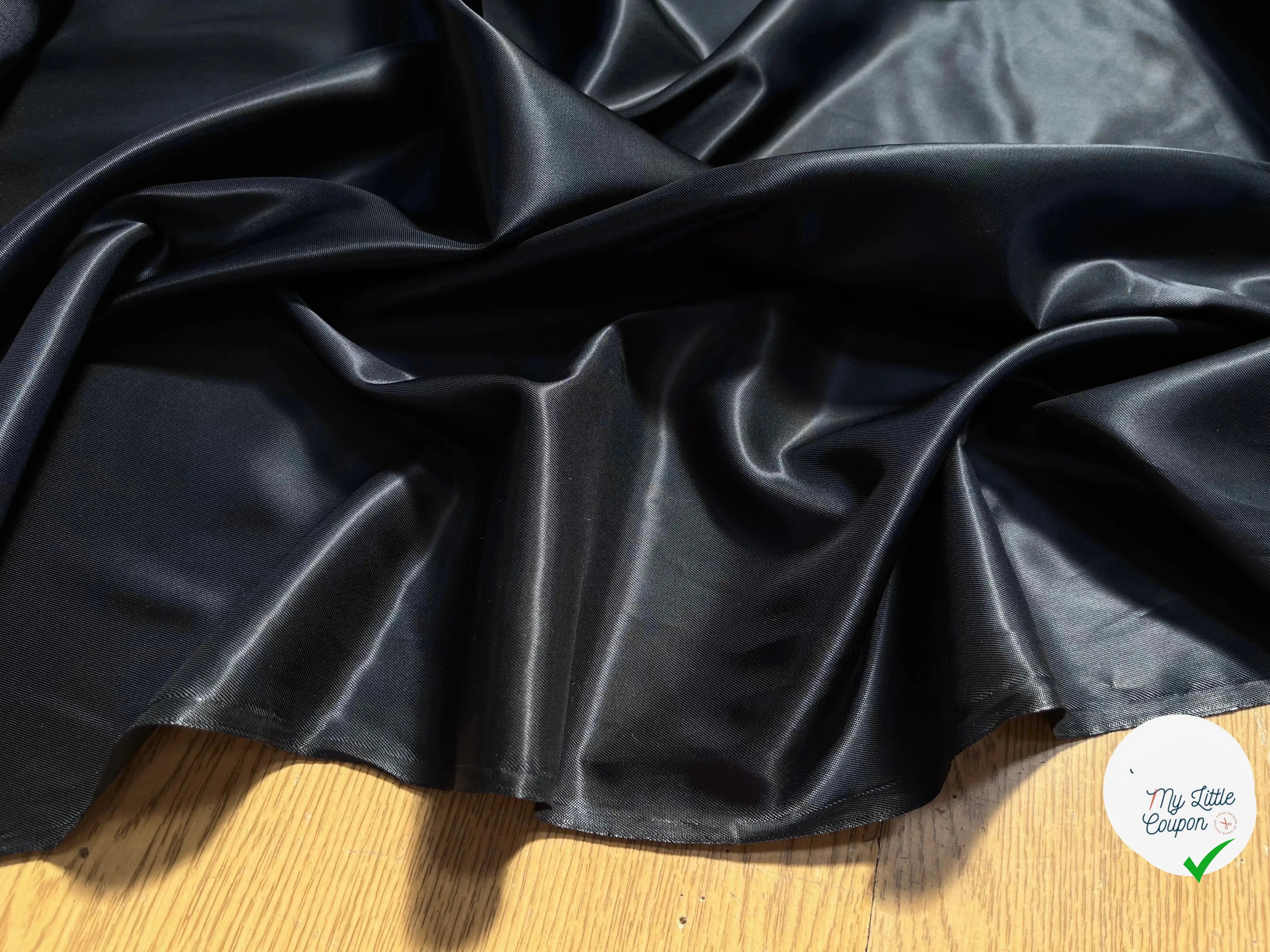 DOUBLURE SERGÉE VISCOSE NAVY NOIRE - My Little Coupon