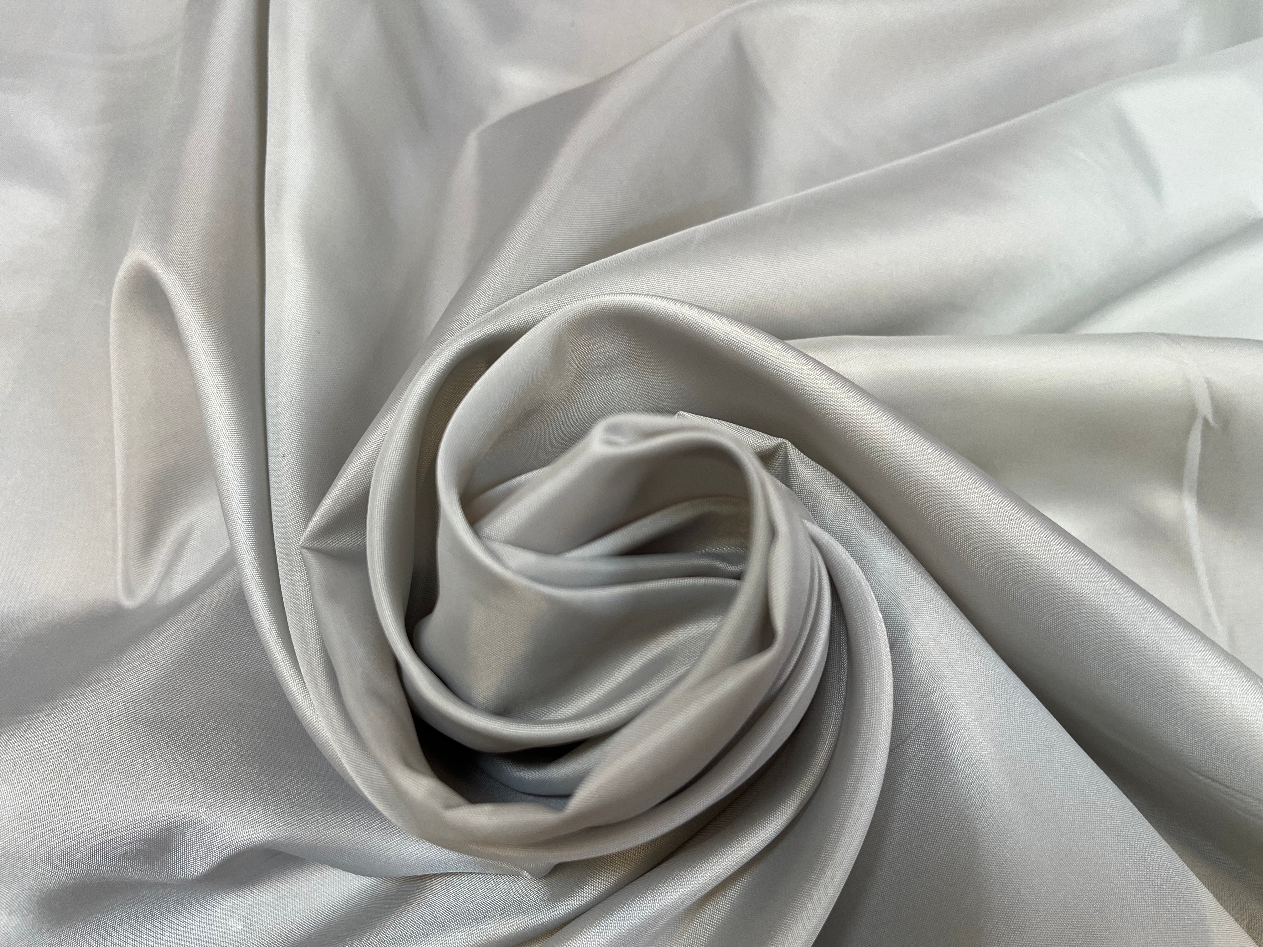 (Chute) DOUBLURE UNIE TAFFETAS GRIS BLEU POLYESTER - My Little Coupon