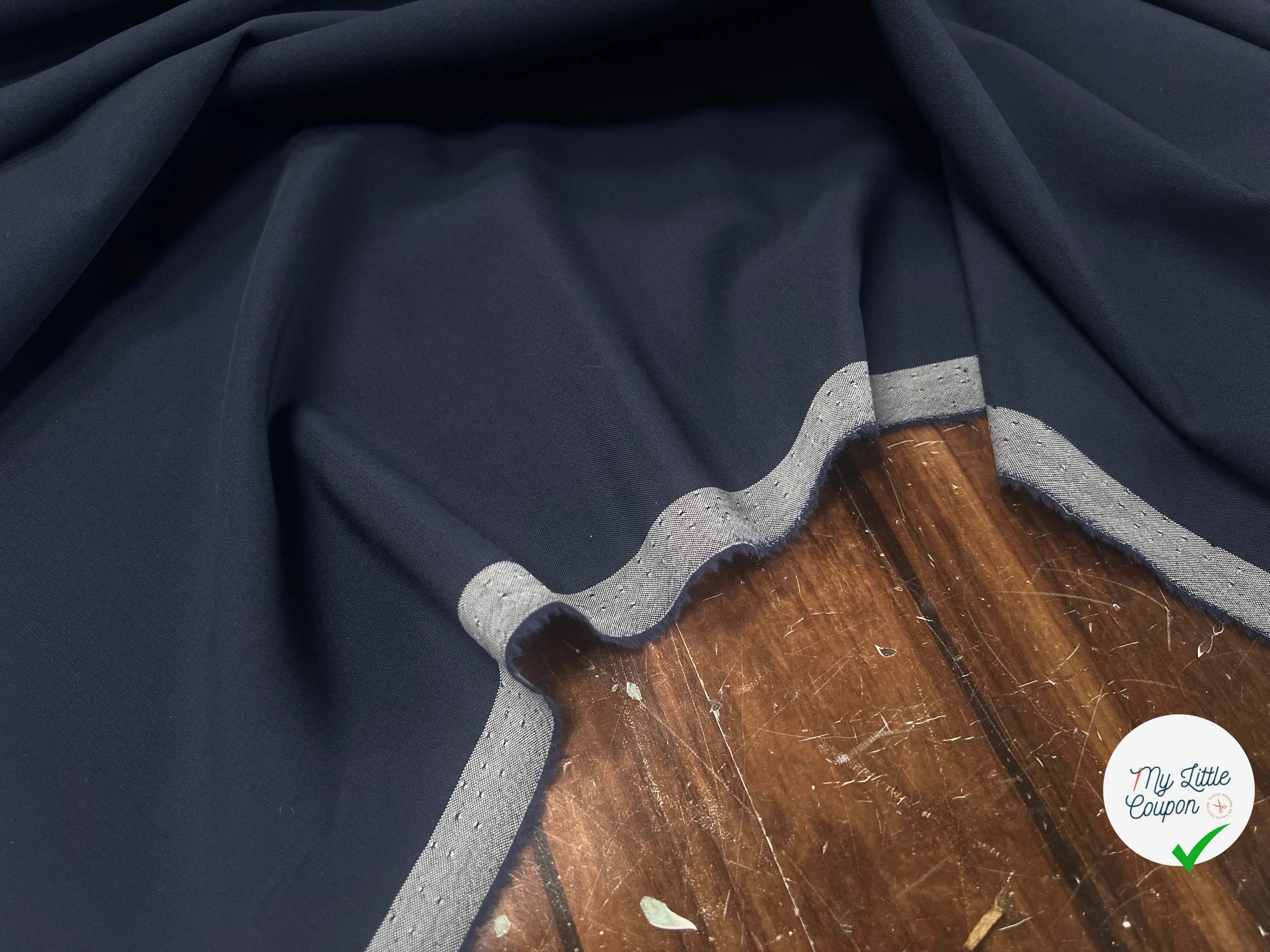 (Chute) DRAPERIE 100% LAINE UNI BLEU - My Little Coupon