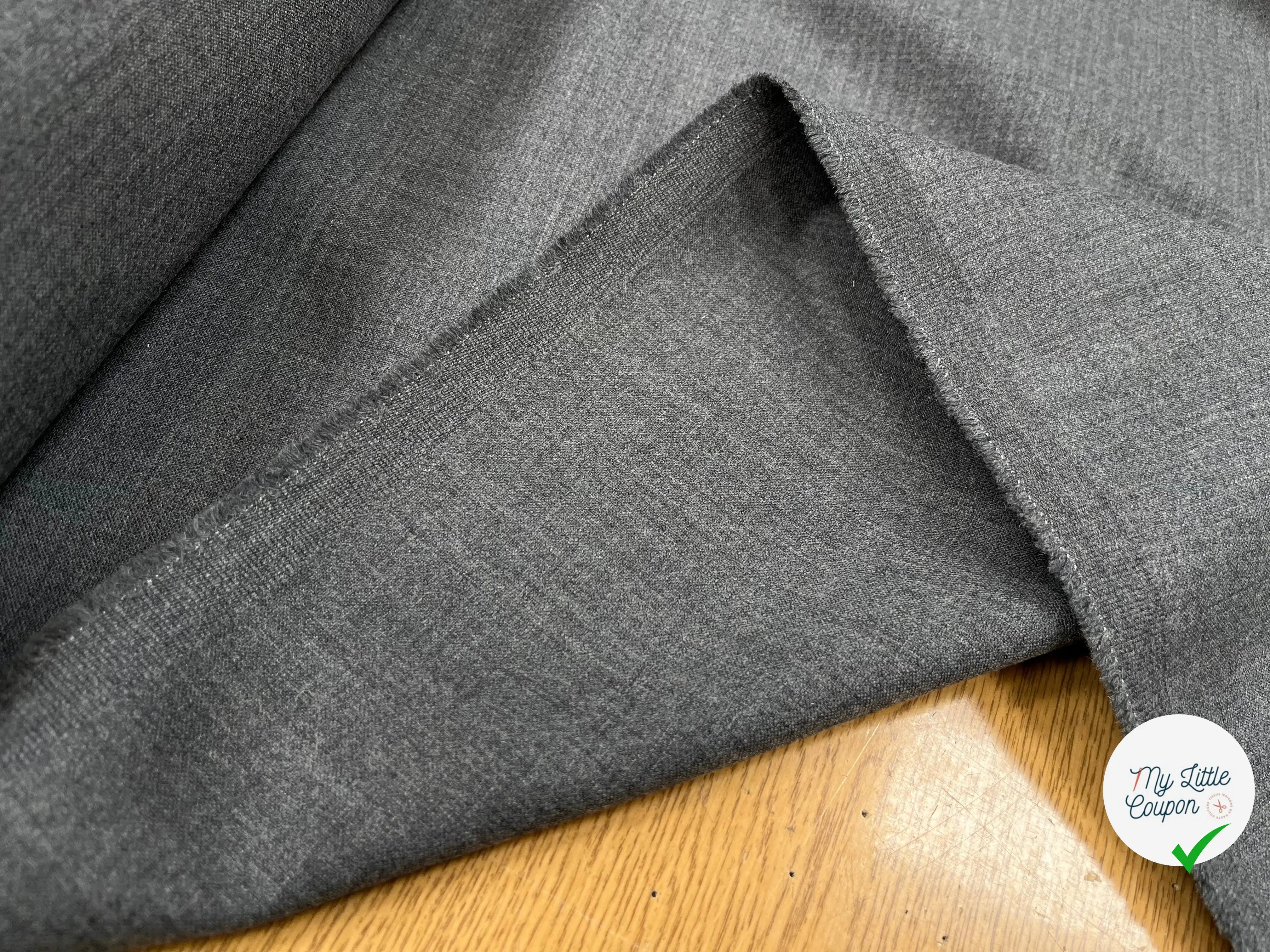 DRAPERIE DE LAINE STRETCH GRIS CHINÉ - My Little Coupon