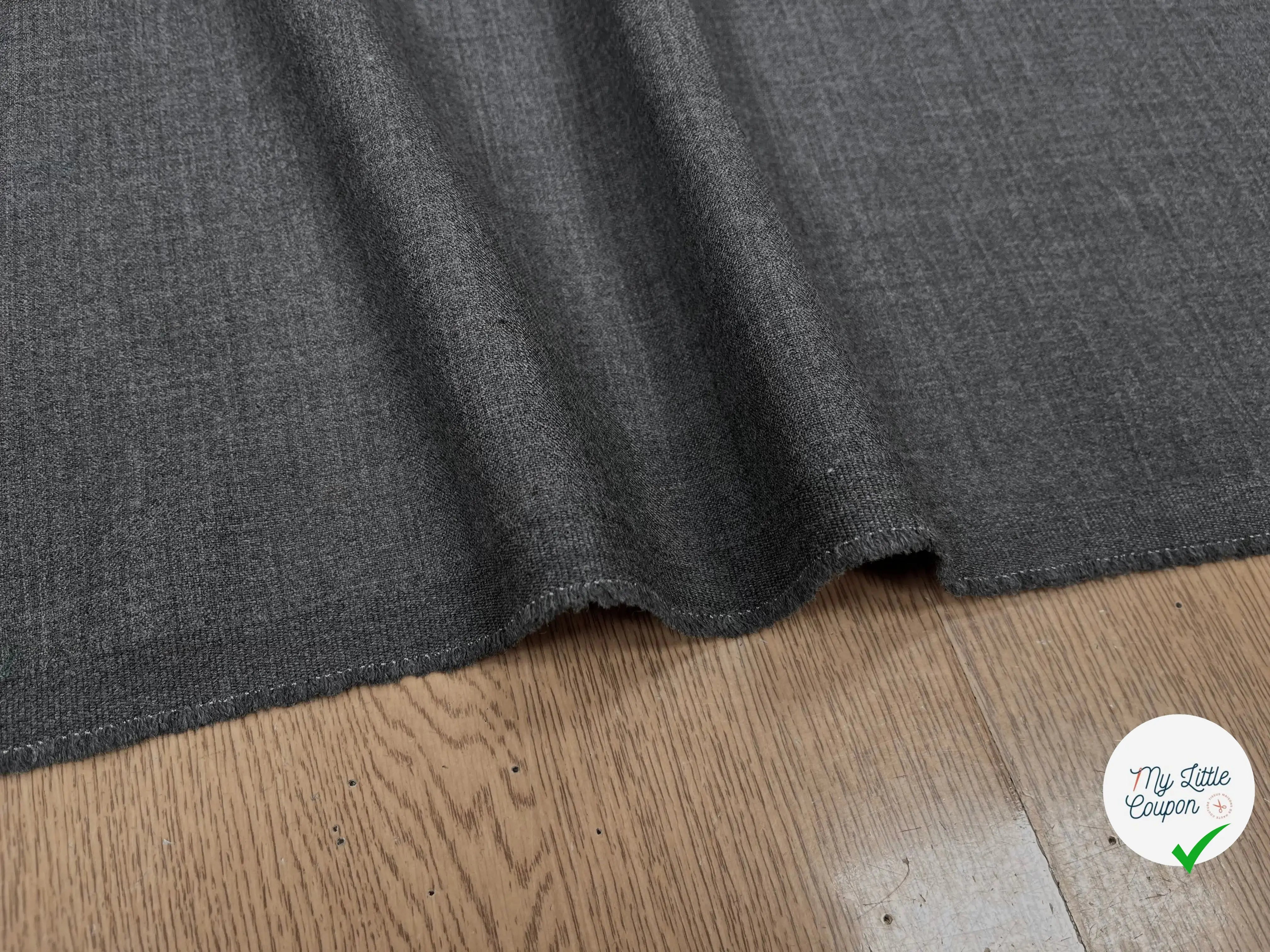 DRAPERIE DE LAINE STRETCH GRIS CHINÉ - My Little Coupon
