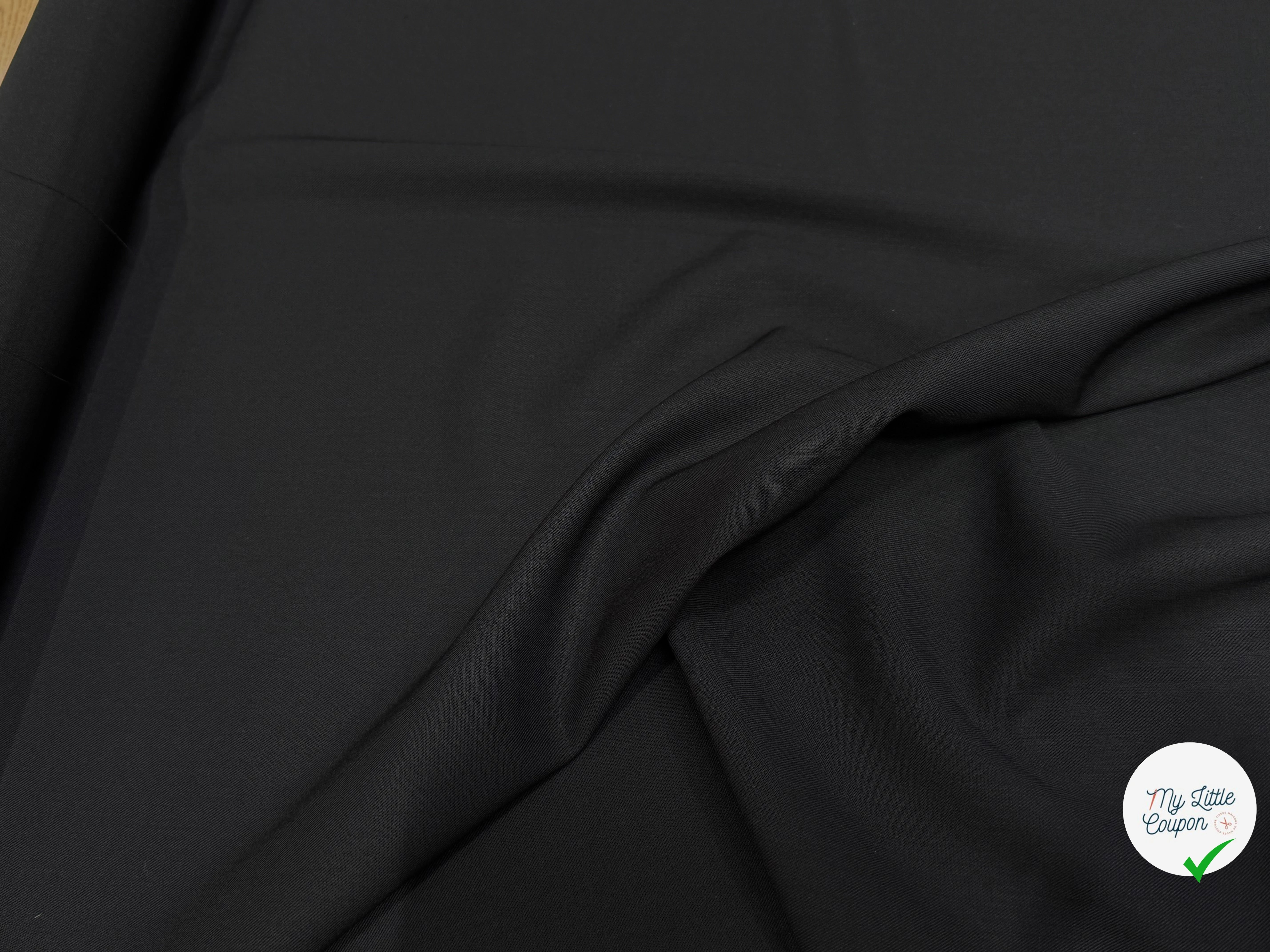 (Chute) DRAPERIE DE LAINE TOMBÉ ÉLÉGANT NOIR STRETCH - My Little Coupon