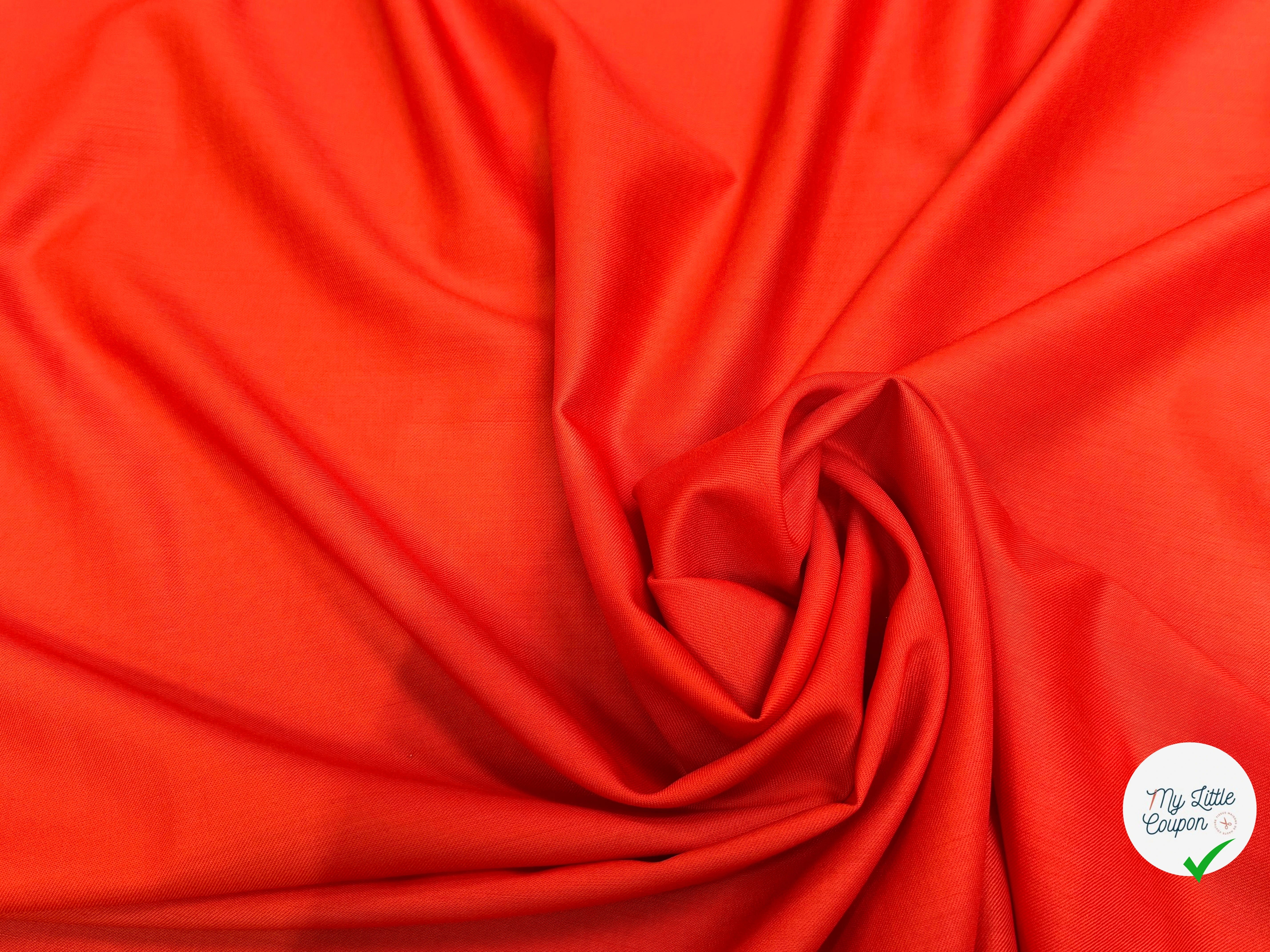 (Chute) DRAPERIE FLANELLE DE LAINE DOUCE SUPER LISSE DEEP ORANGE - My Little Coupon