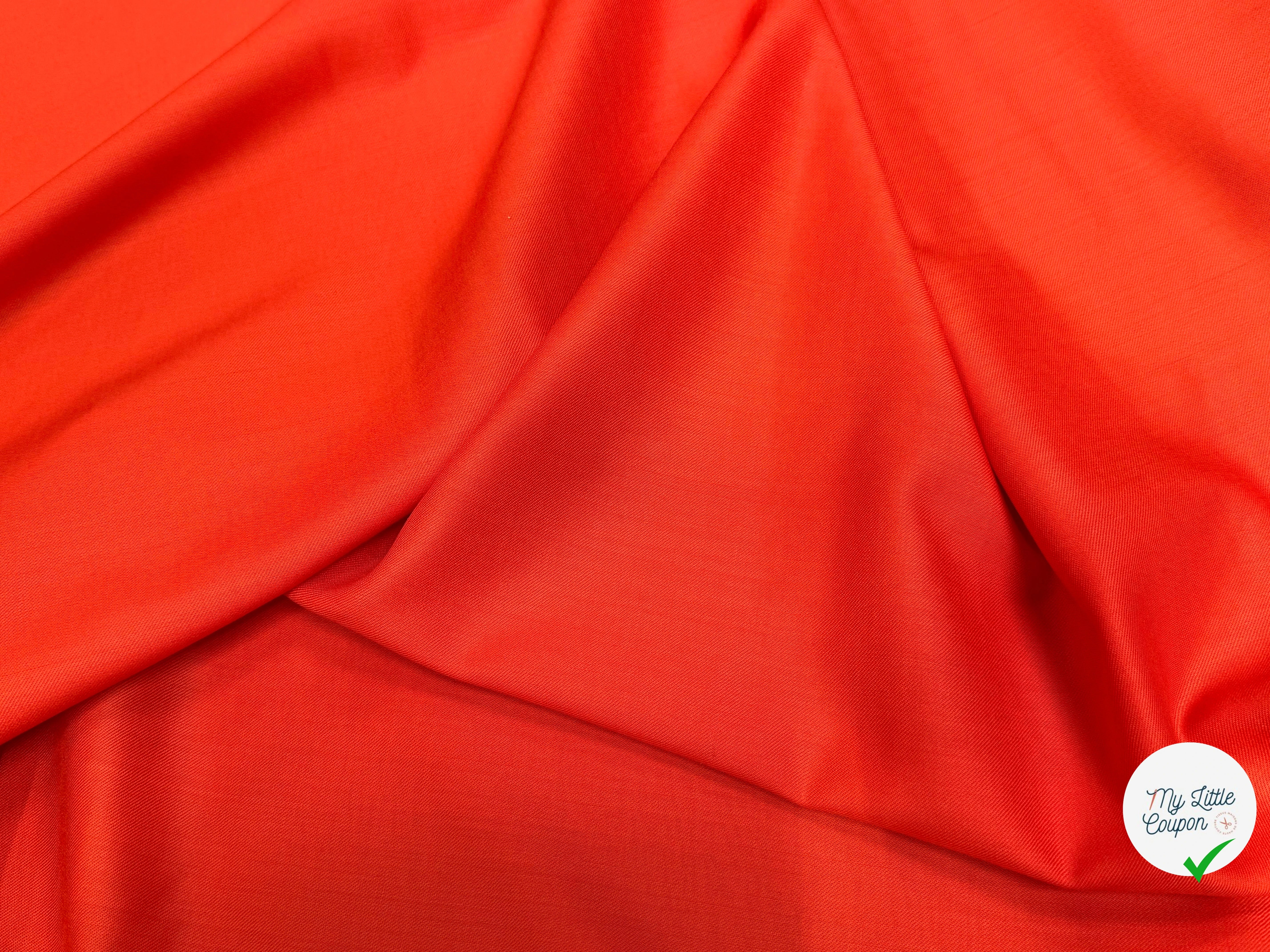 (Chute) DRAPERIE FLANELLE DE LAINE DOUCE SUPER LISSE DEEP ORANGE - My Little Coupon