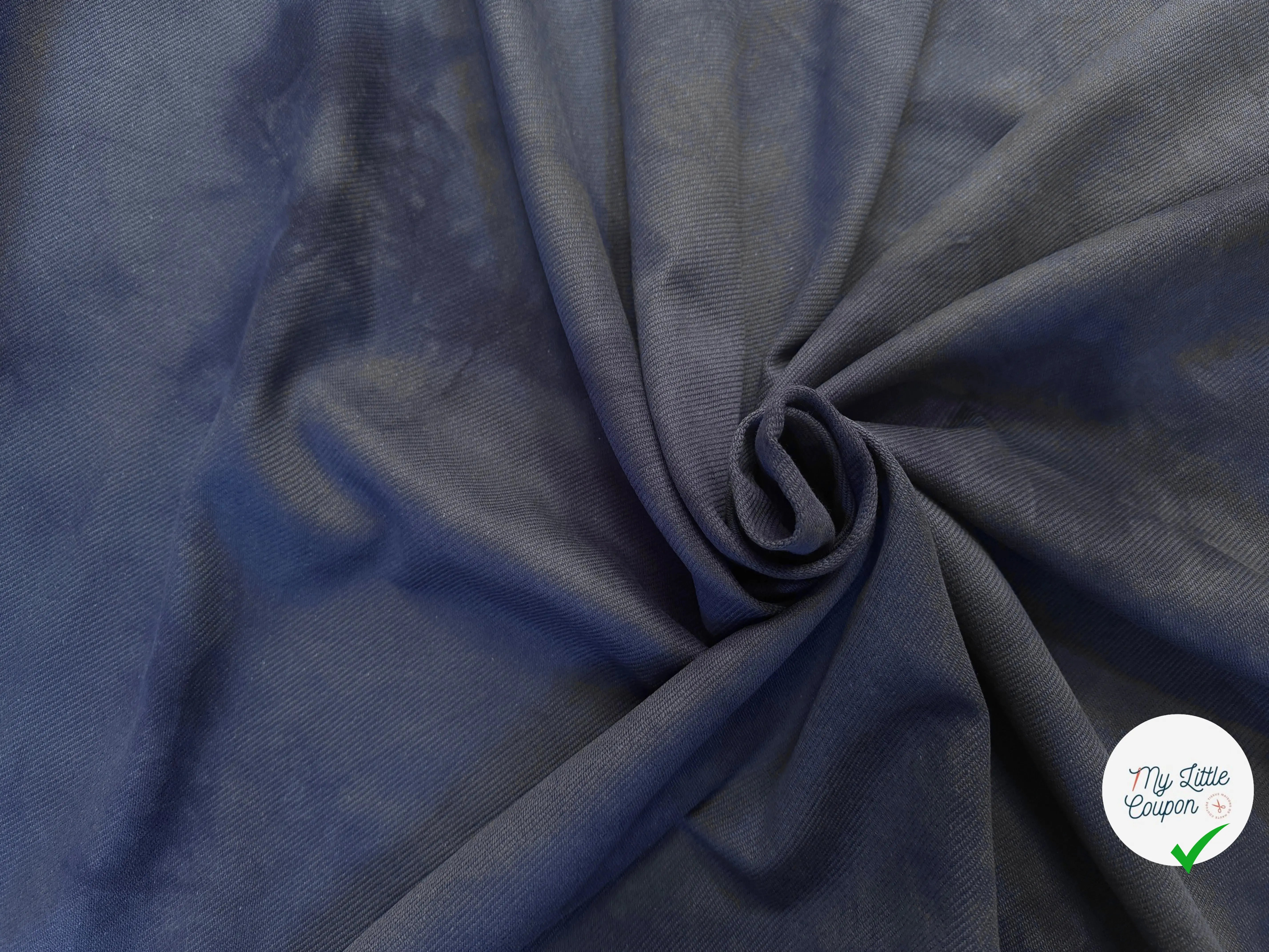 DRILL DE COTON BLEU NUIT ULTRA DOUX - My Little Coupon