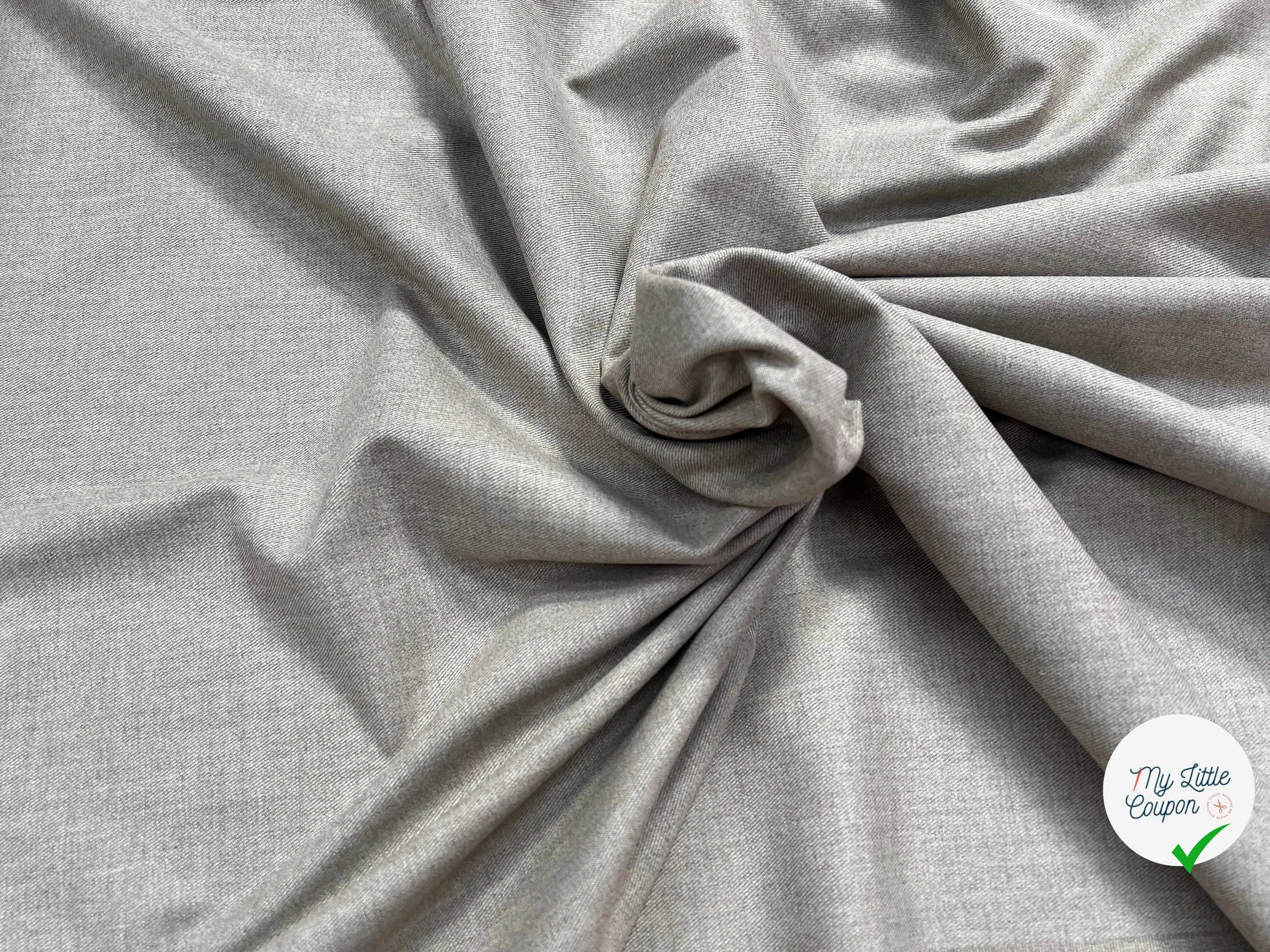 FLANELLE DE COTON SERGÉE MARRON GLACÉ - My Little Coupon