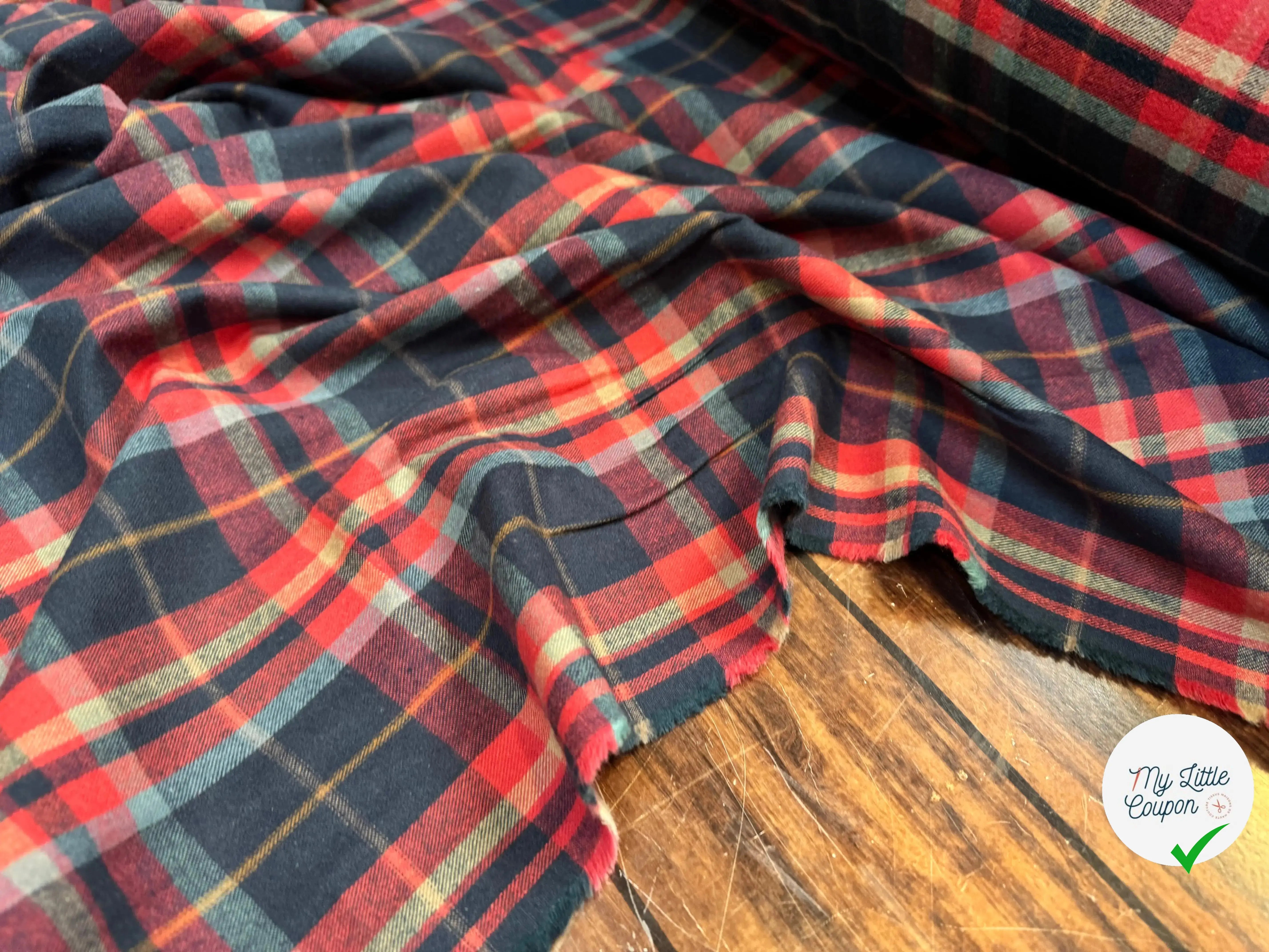 FLANELLE DE COTON ULTRA DOUCE TARTAN - My Little Coupon