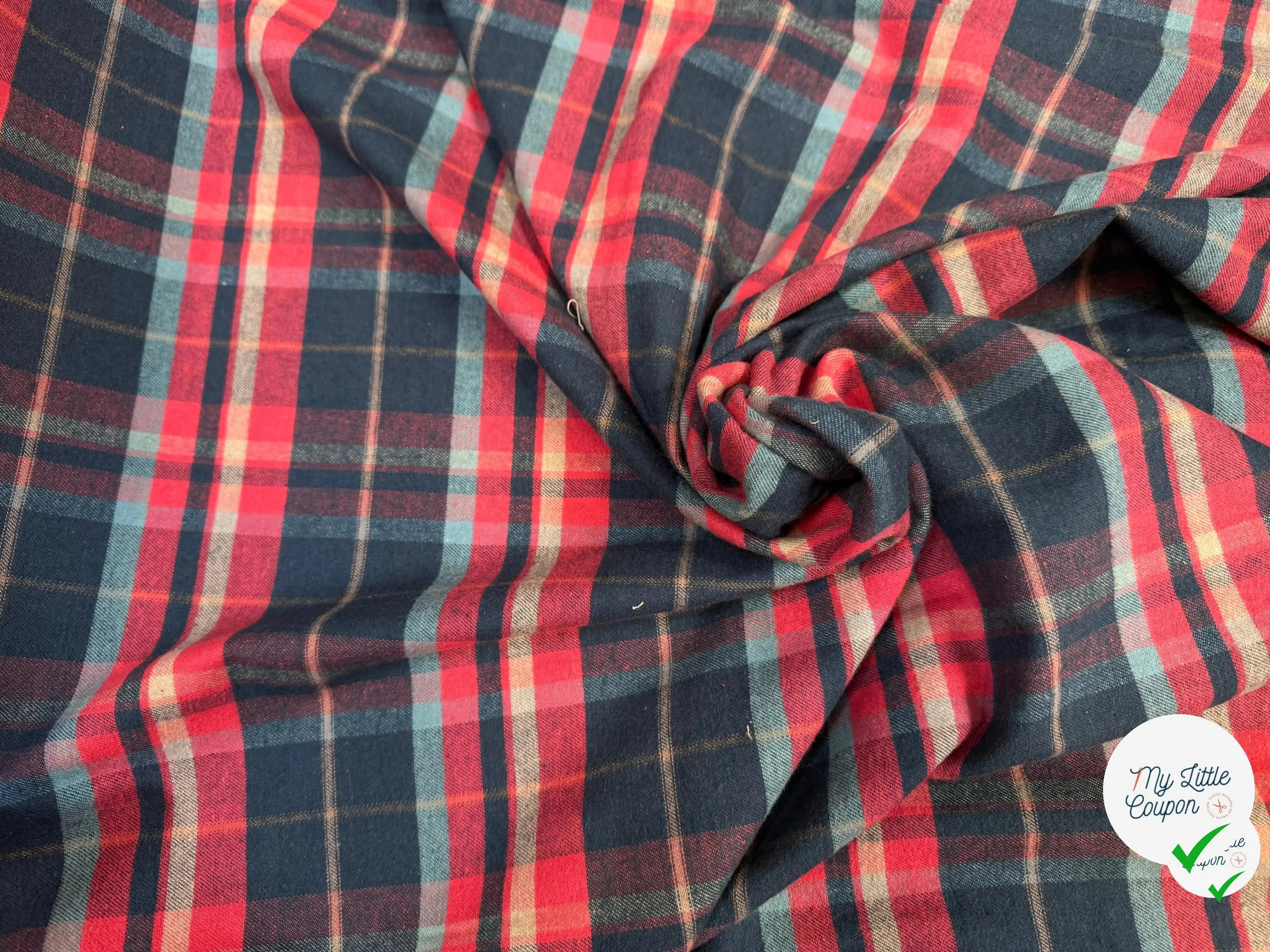 FLANELLE DE COTON ULTRA DOUCE TARTAN - My Little Coupon