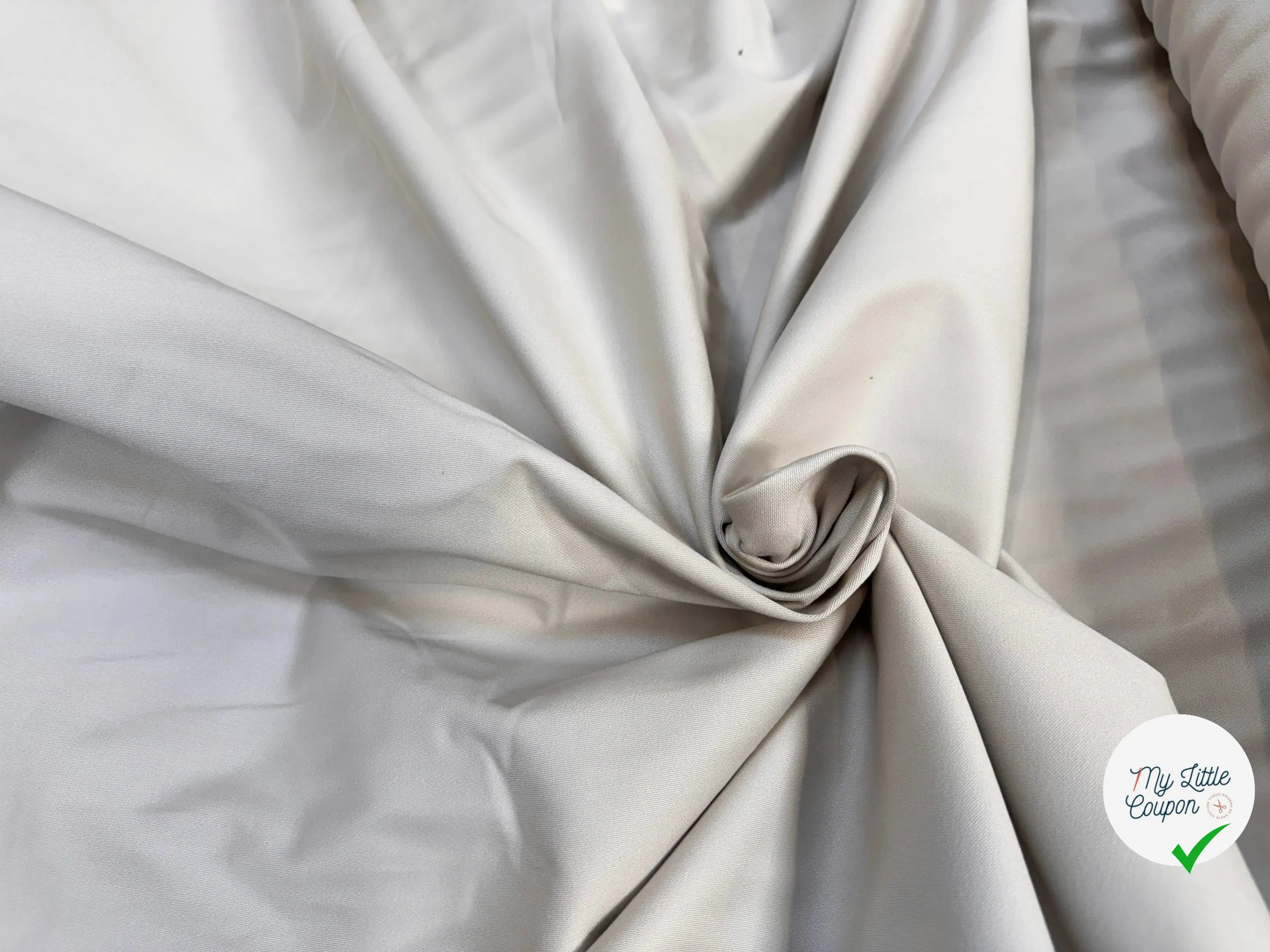 GABARDINE DE COTON BEIGE CARARRA - My Little Coupon
