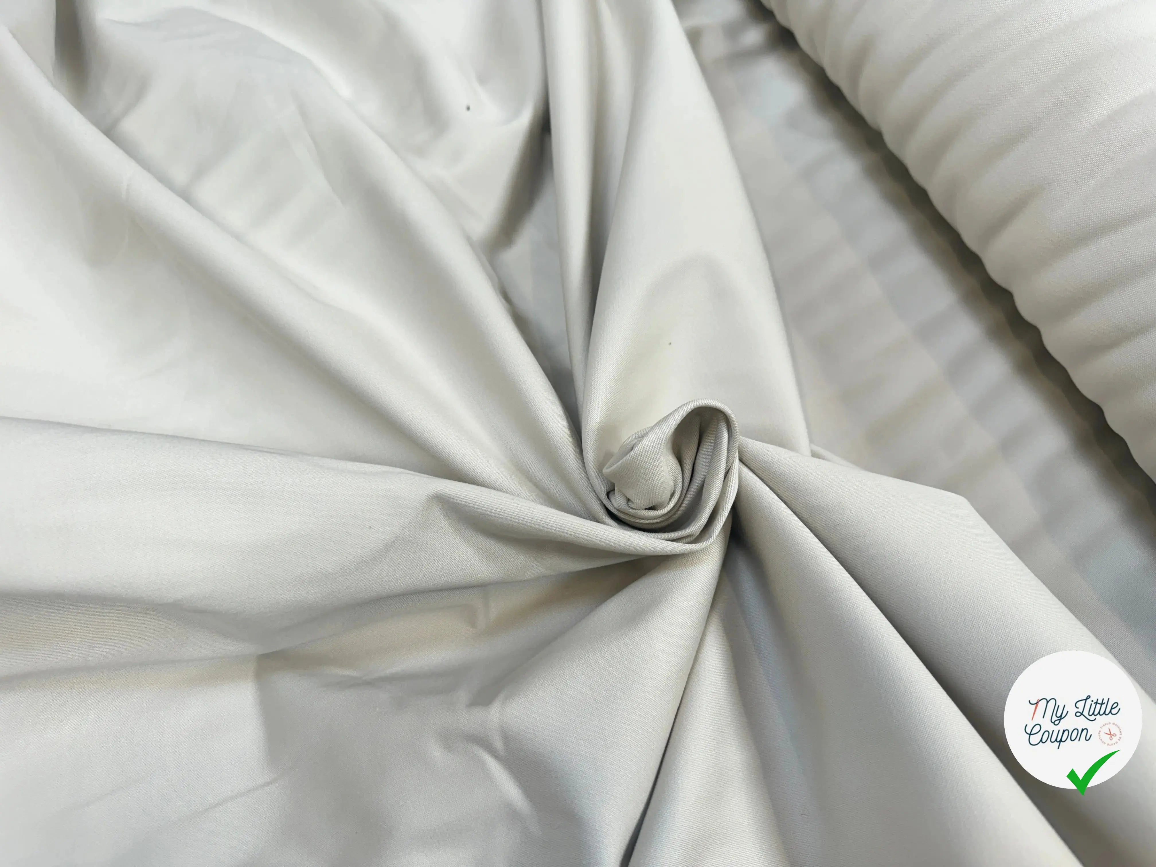 GABARDINE DE COTON BEIGE CARARRA - My Little Coupon