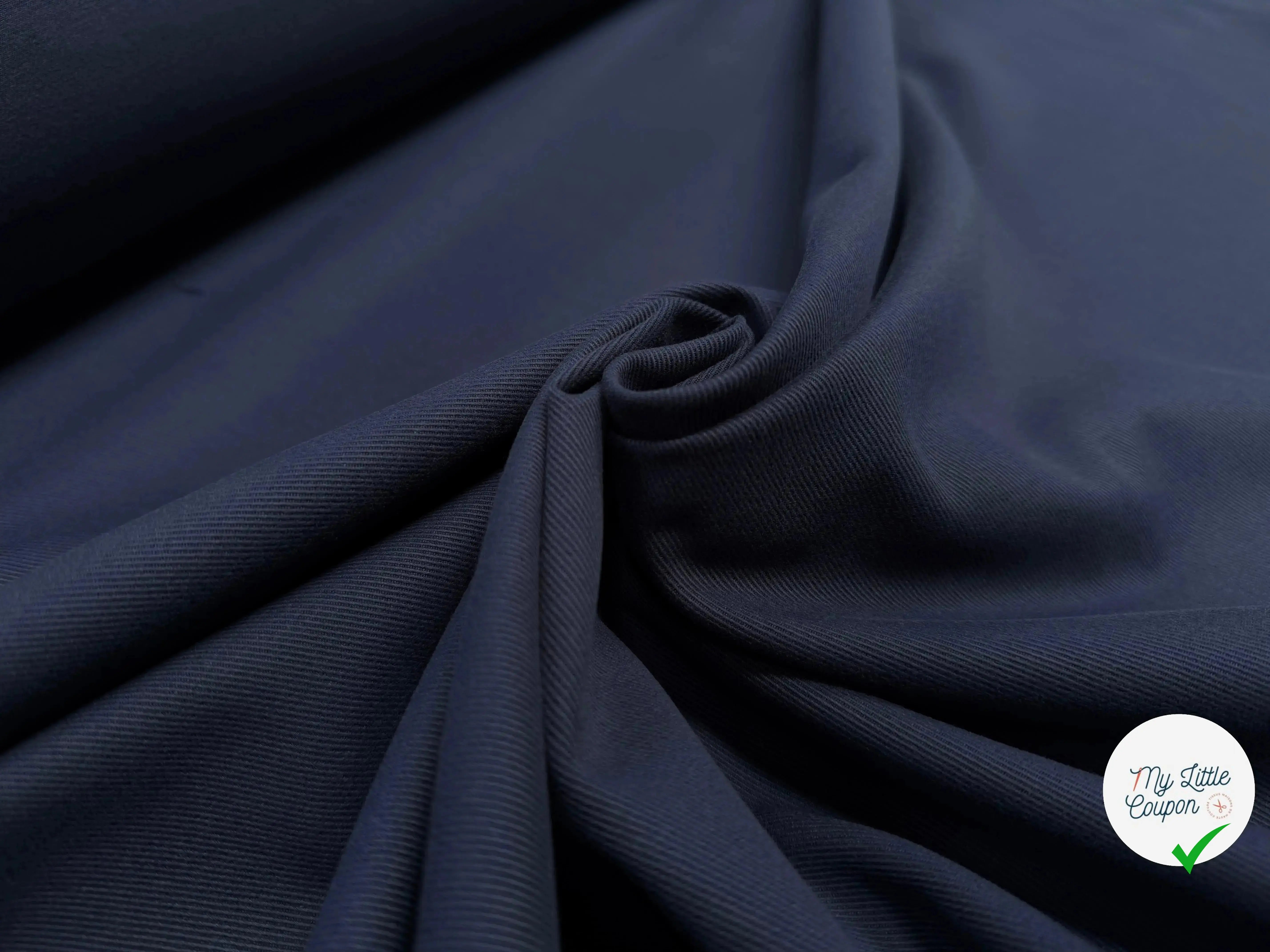 GABARDINE DE COTON NAVY - My Little Coupon