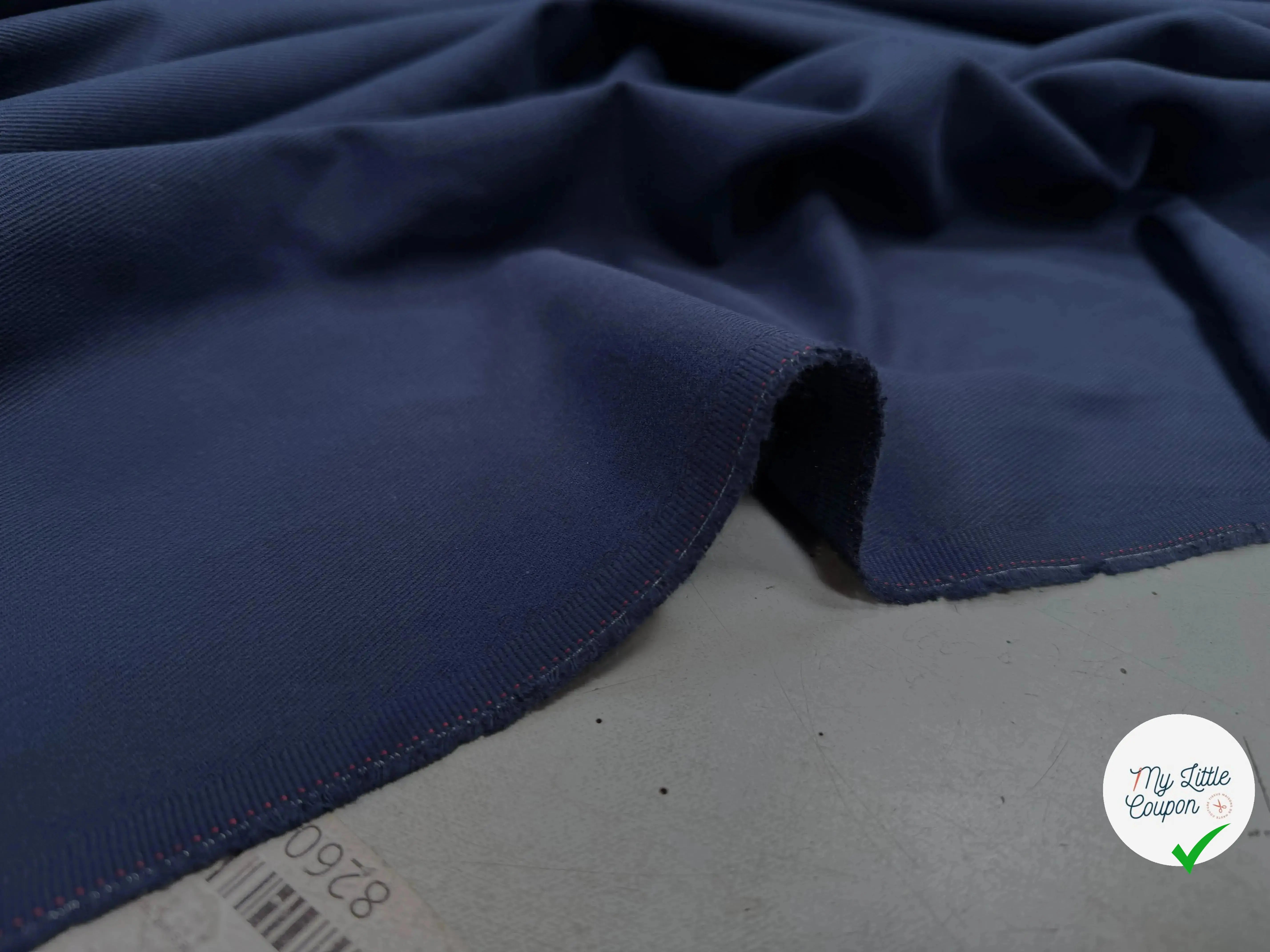 GABARDINE DE COTON NAVY - My Little Coupon