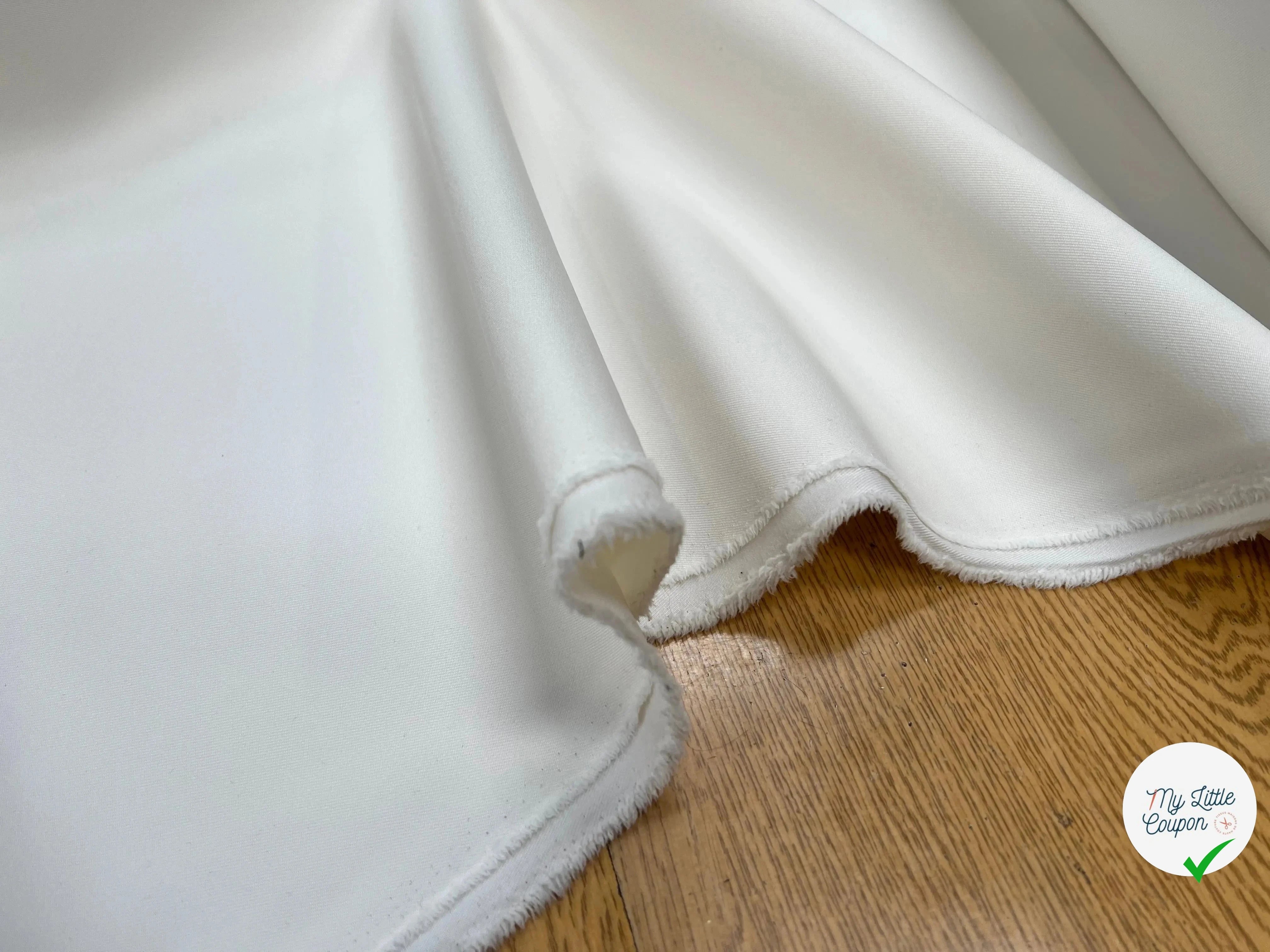 GABARDINE DOUBLE ETTOFE ÉCRUE JAPON - My Little Coupon