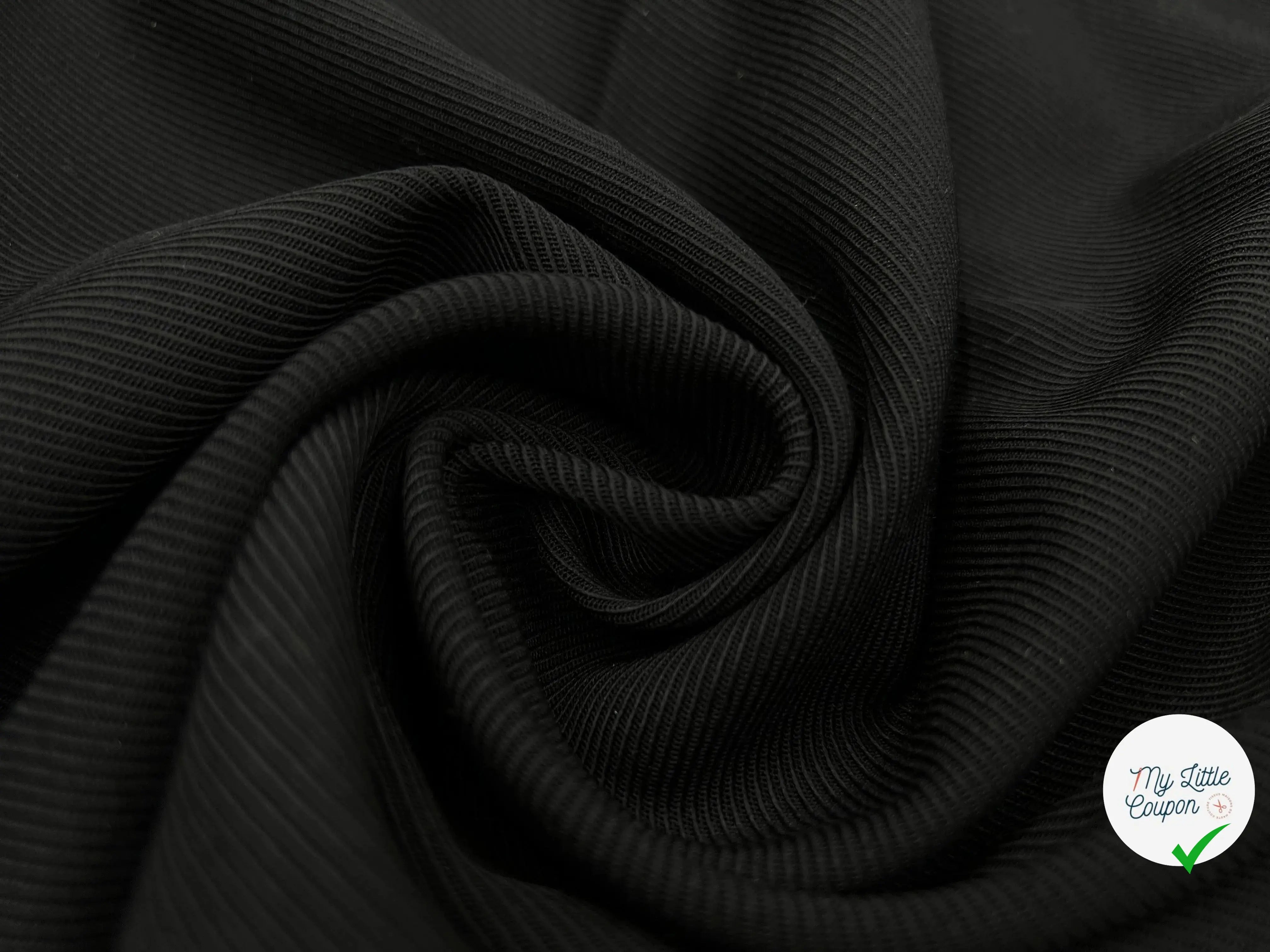 GABARDINE DRILL DE LAINE SOUPLE BLACK - My Little Coupon - tissu - coudre