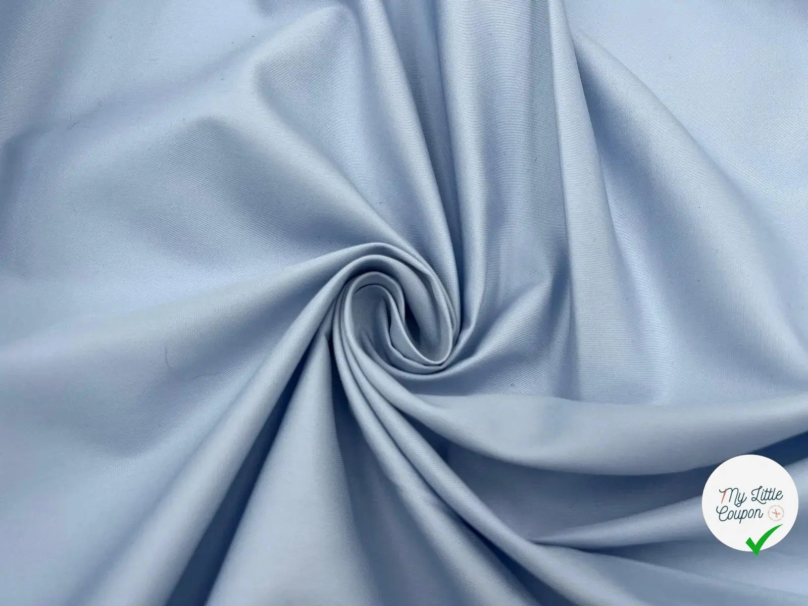 GABARDINE TRÈS FINE DE COTON CRAQUANTE BLEU CIEL - My Little Coupon - tissu - coudre