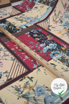GABARDINE POLYESTER JAUNE VUE SUR FENETRE & JARDIN MSO