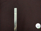 GABARDINE REBRODÉE DE CARREAUX BLACK ET RED - My Little Coupon - tissu - coudre