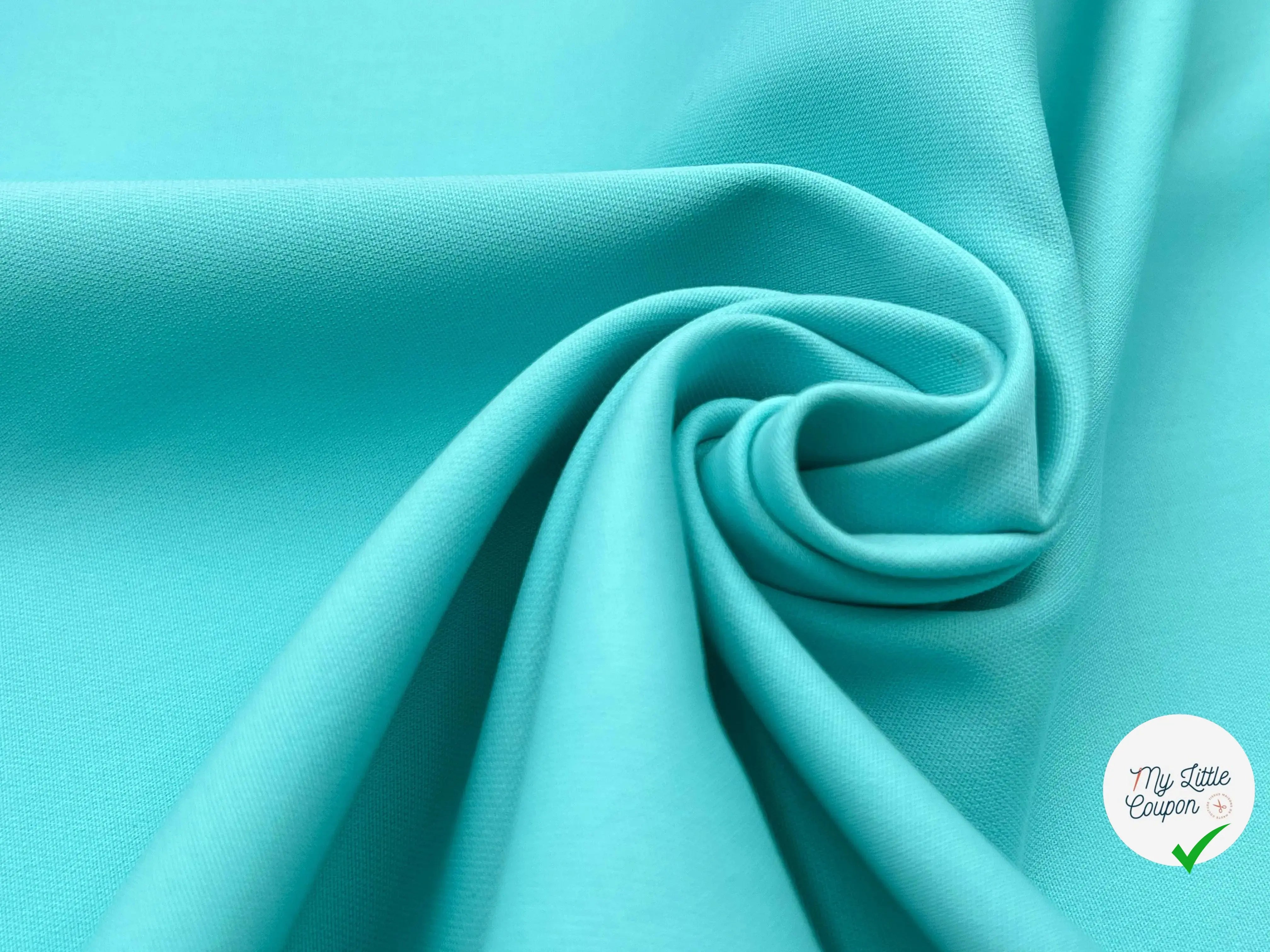 GABARDINE TECHNIQUE TURQUOISE - My Little Coupon - tissu - coudre