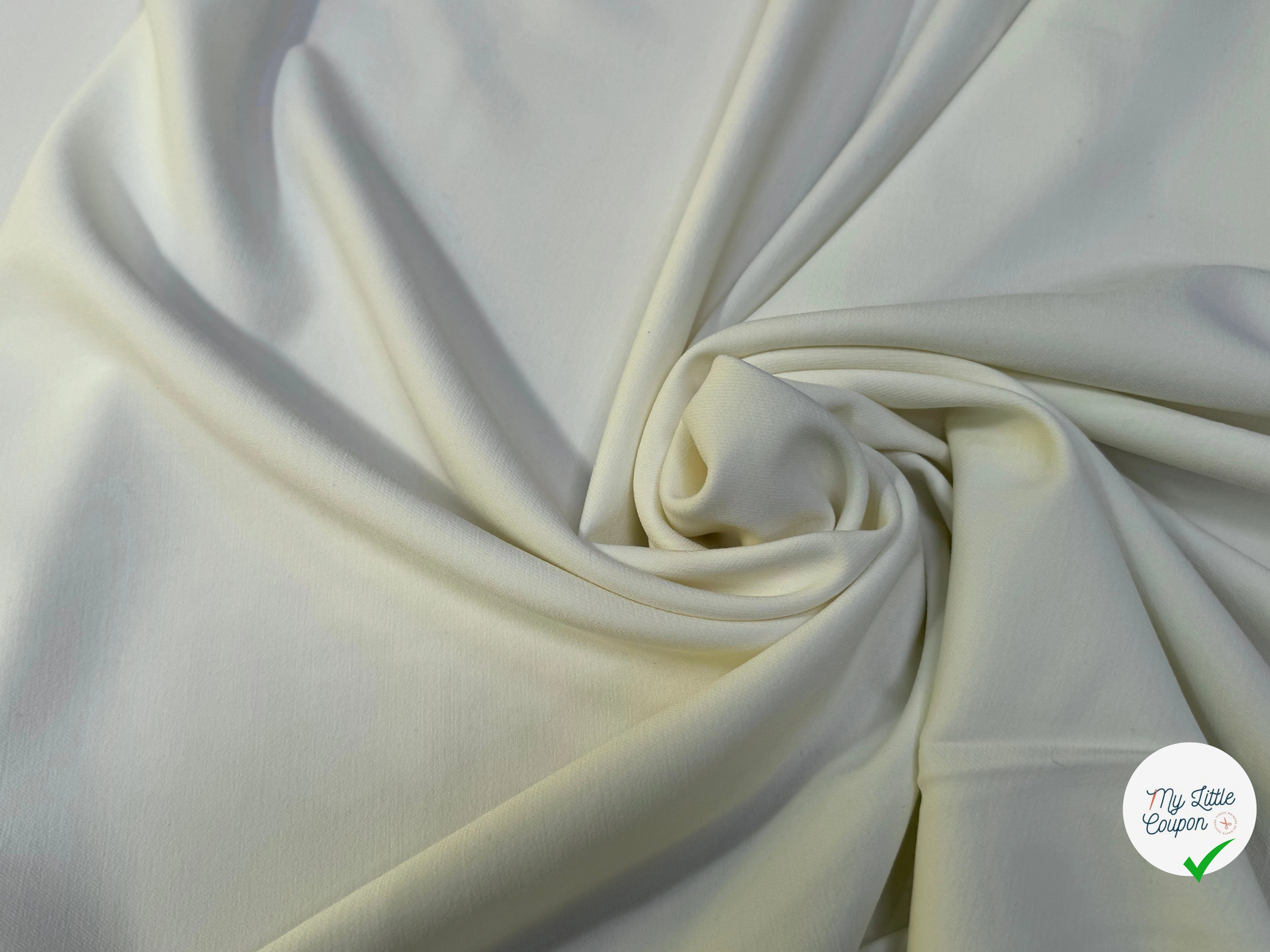 (Chute) GABARDINE ULTRA STRETCH 14% VISCOSE ÉCRU TENUE SUBLIME - My Little Coupon