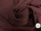 GABARDINE VISCOSE SERGÉE UNI MARRON TERRE - My Little Coupon