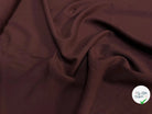 GABARDINE VISCOSE SERGÉE UNI MARRON TERRE - My Little Coupon