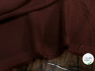 GABARDINE VISCOSE SERGÉE UNI MARRON TERRE - My Little Coupon