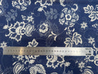 GAZE DE COTON FOND BLEU MOTIFS BLANC - My Little Coupon