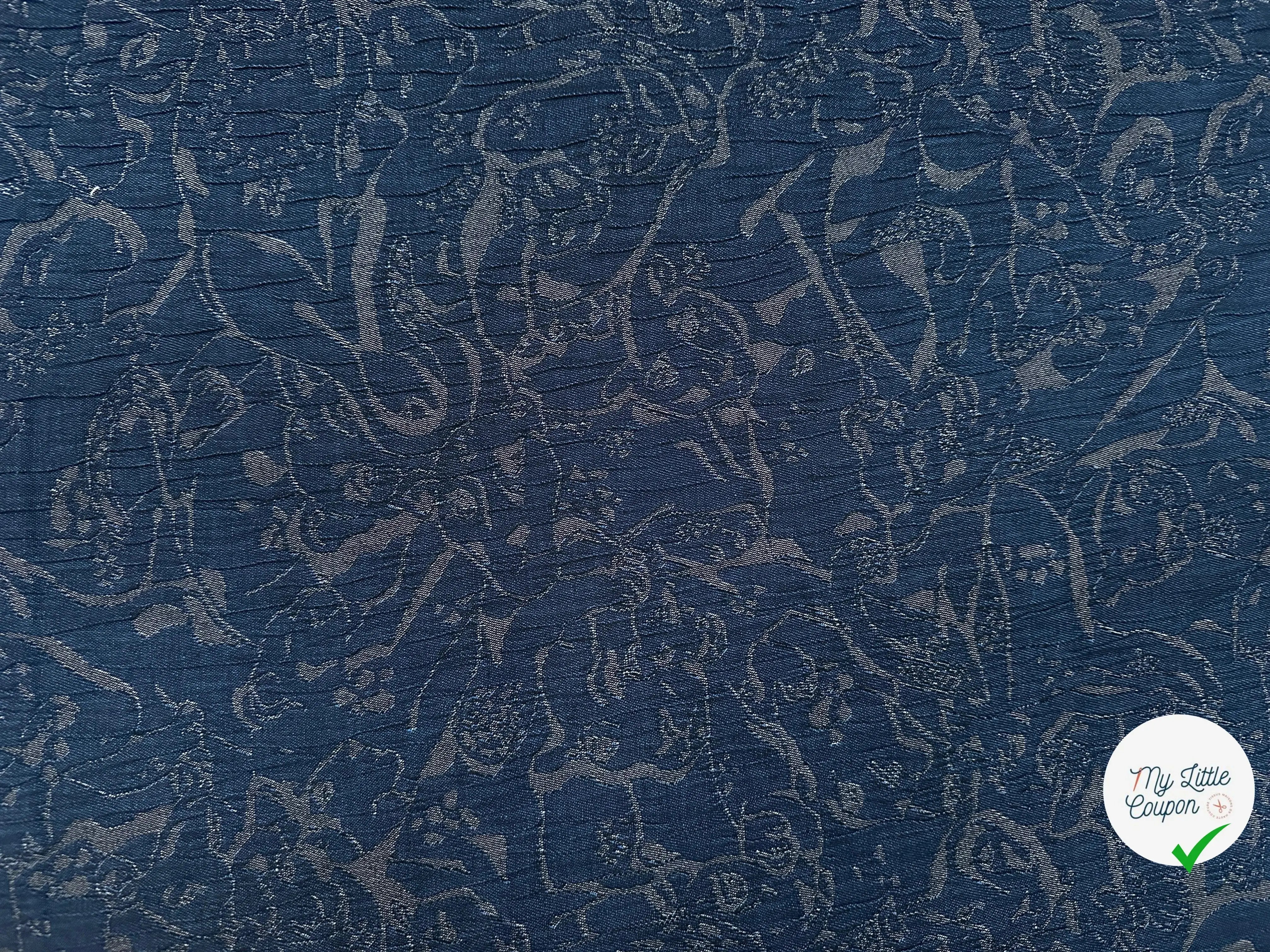 JACQUARD REVERSIBLE FACE BLEU FACE CREME FELIN - My Little Coupon