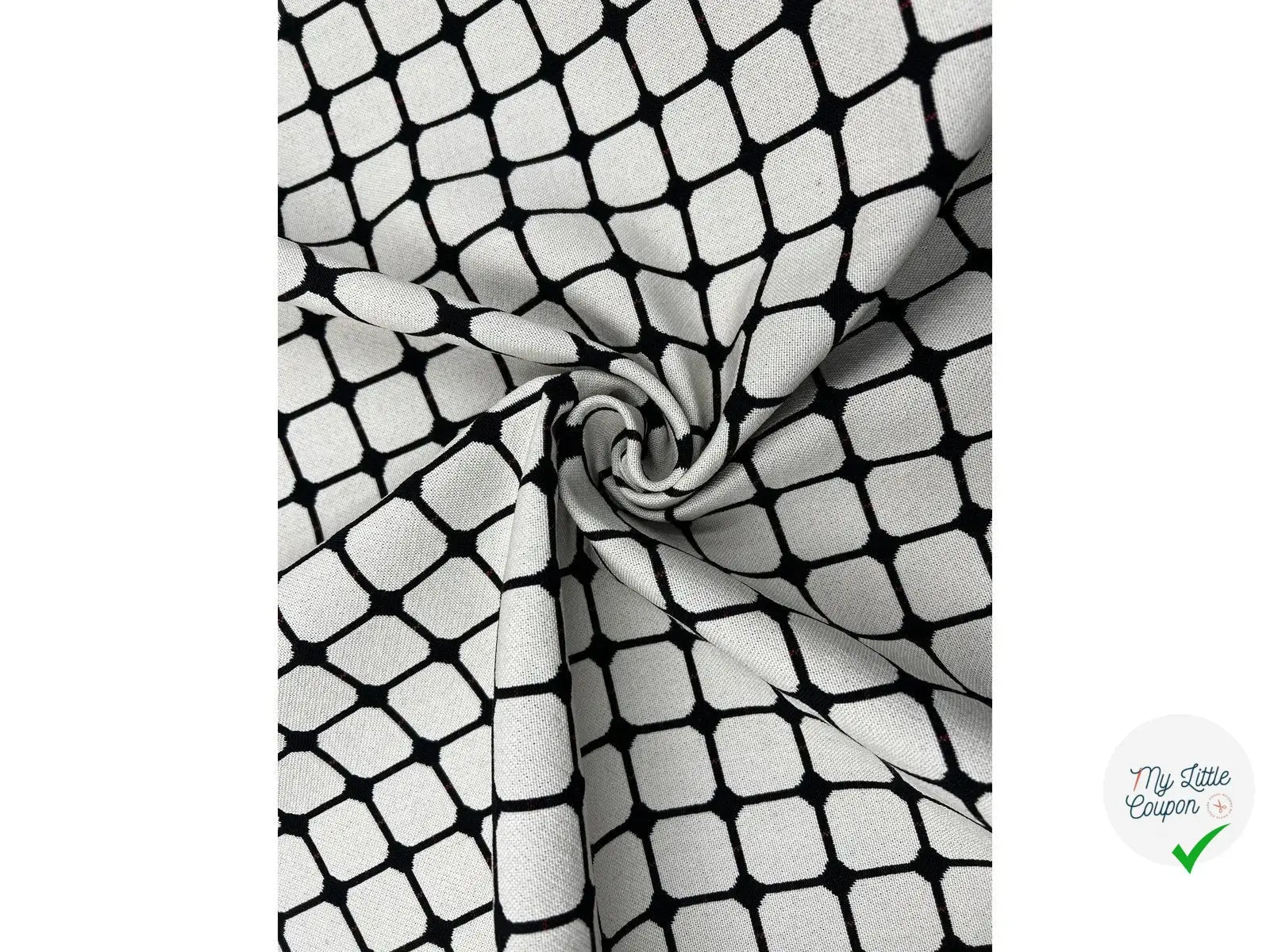 TOILE JACQUARD RÉVERSIBLE MOTIF CARREAUX - My Little Coupon - tissu - coudre